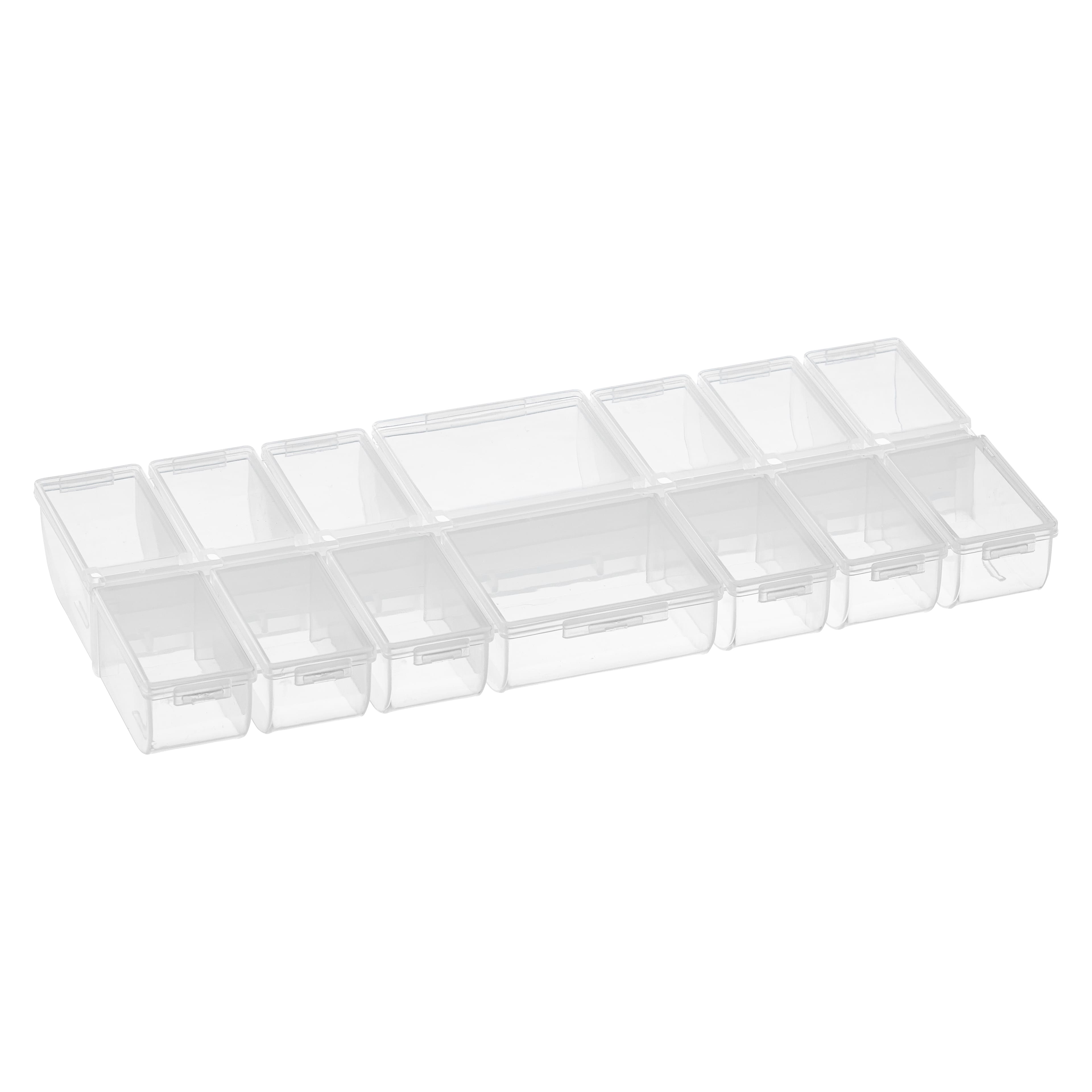 Clear 14-Compartment Flip Top Bead Organizer by Bead Landing™