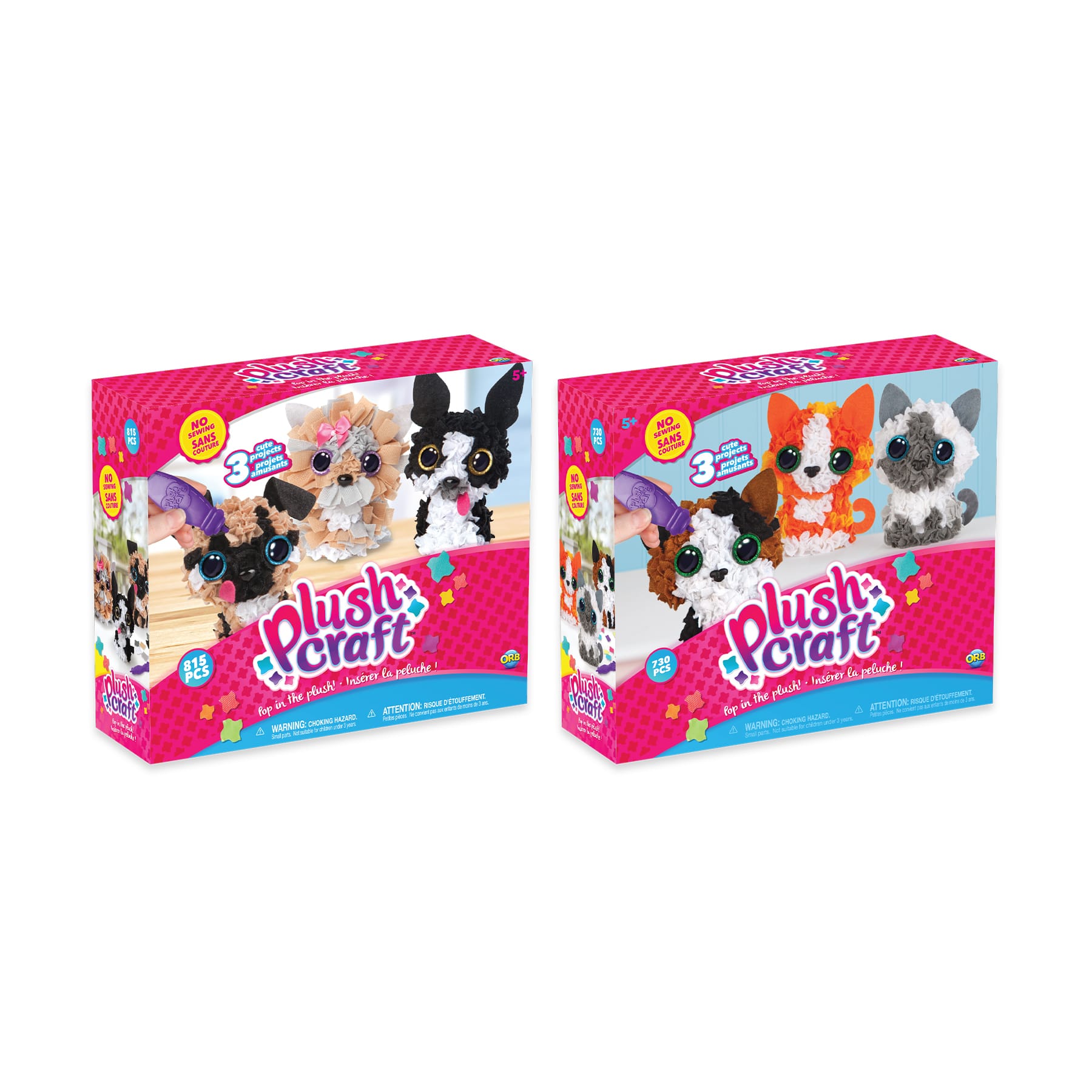Assorted PlushCraft™ 3D Fabric Craft Mini Pack
