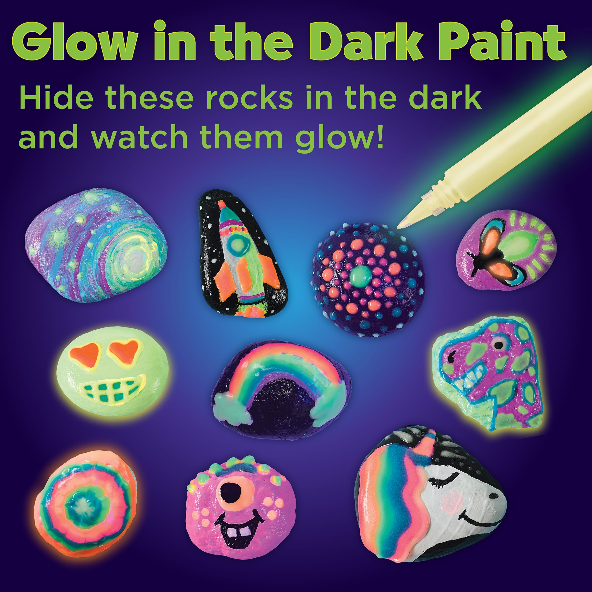 Faber-Castell® Glow in the Dark Rock Painting Kit - Image 3