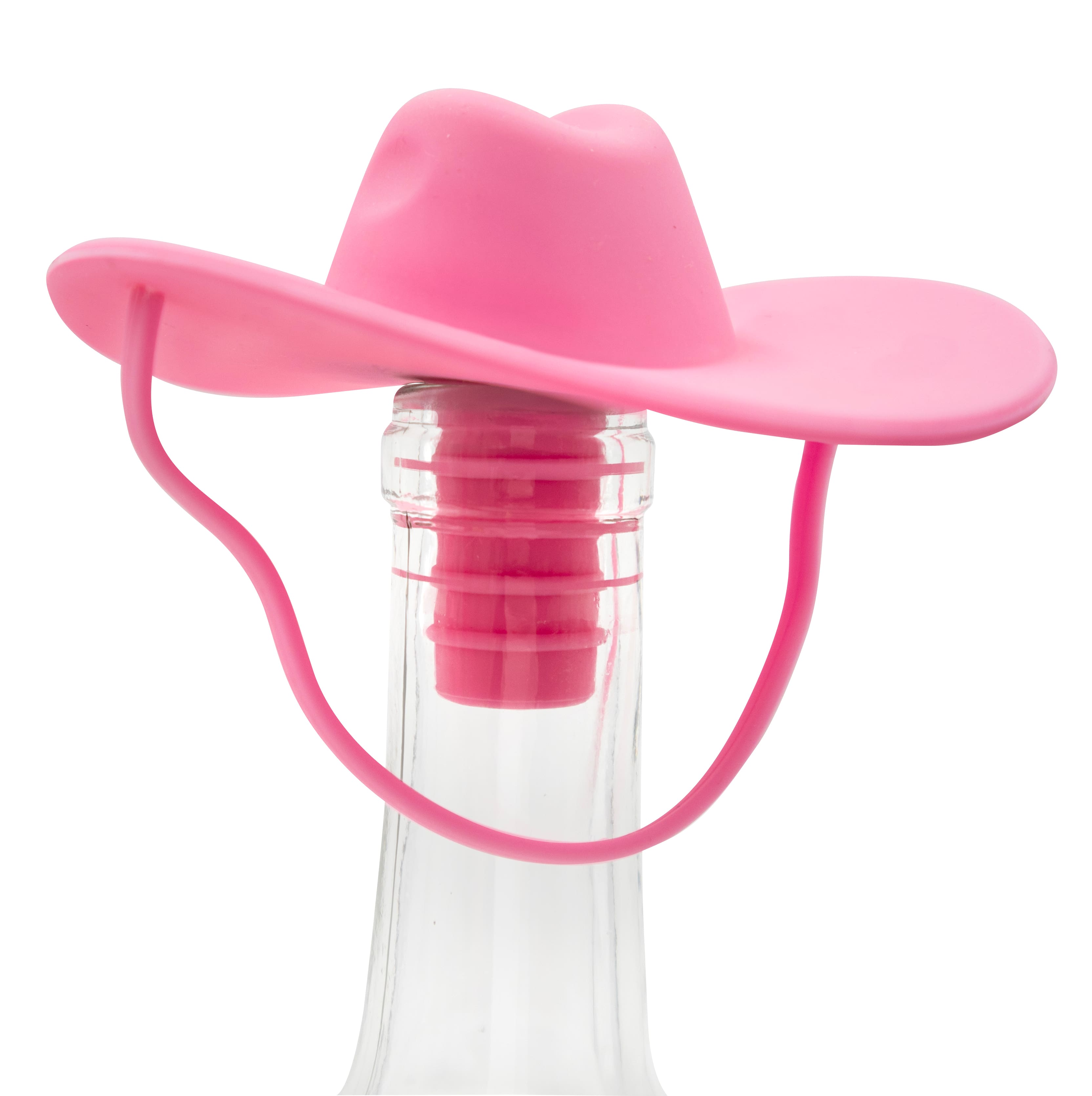 Pink Giddy Up Cowboy Hat Wine Stopper