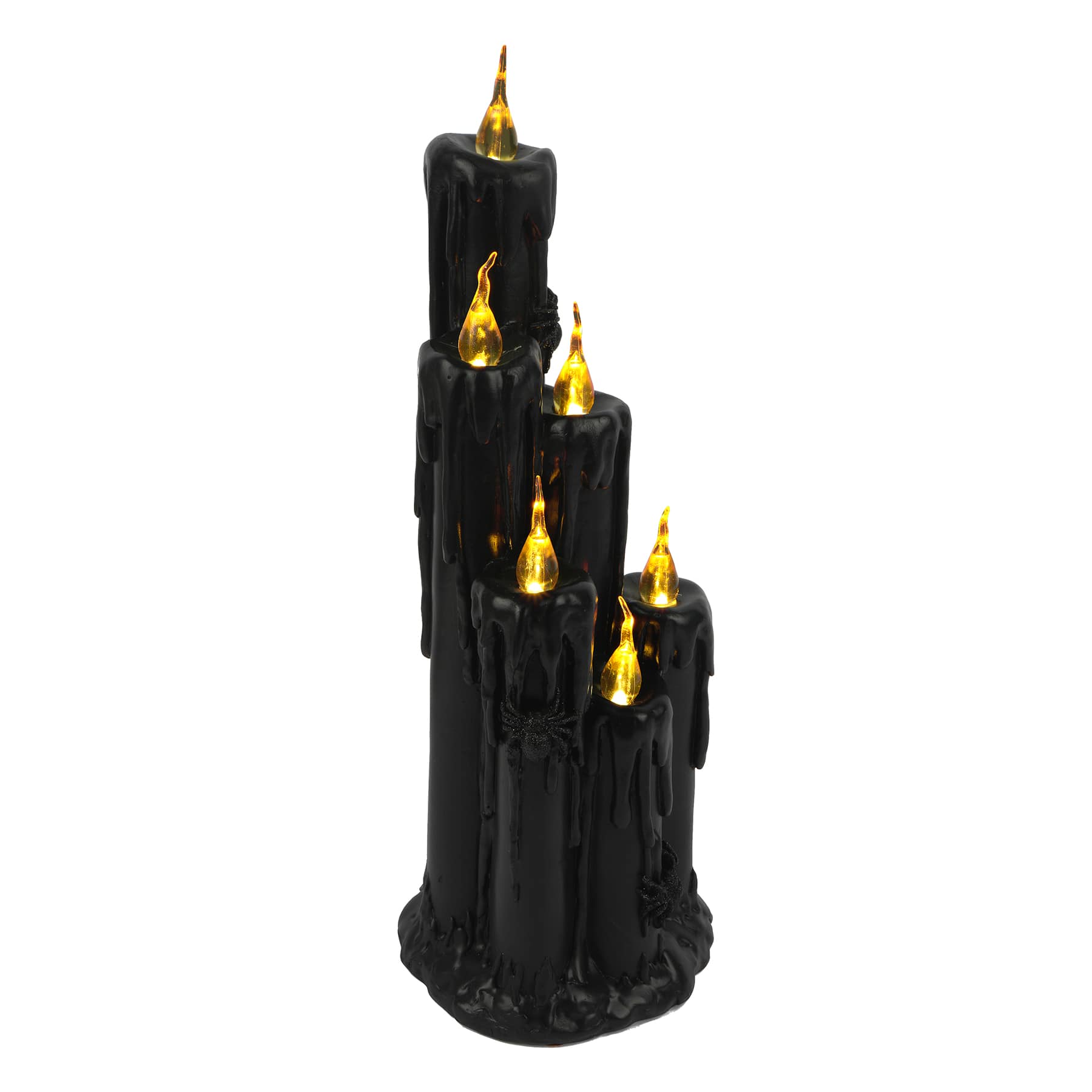 15.5" LED Lighted Black Candles by Ashland®