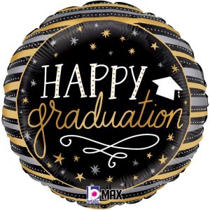 18" Metallic Grad Stripes Foil Balloon