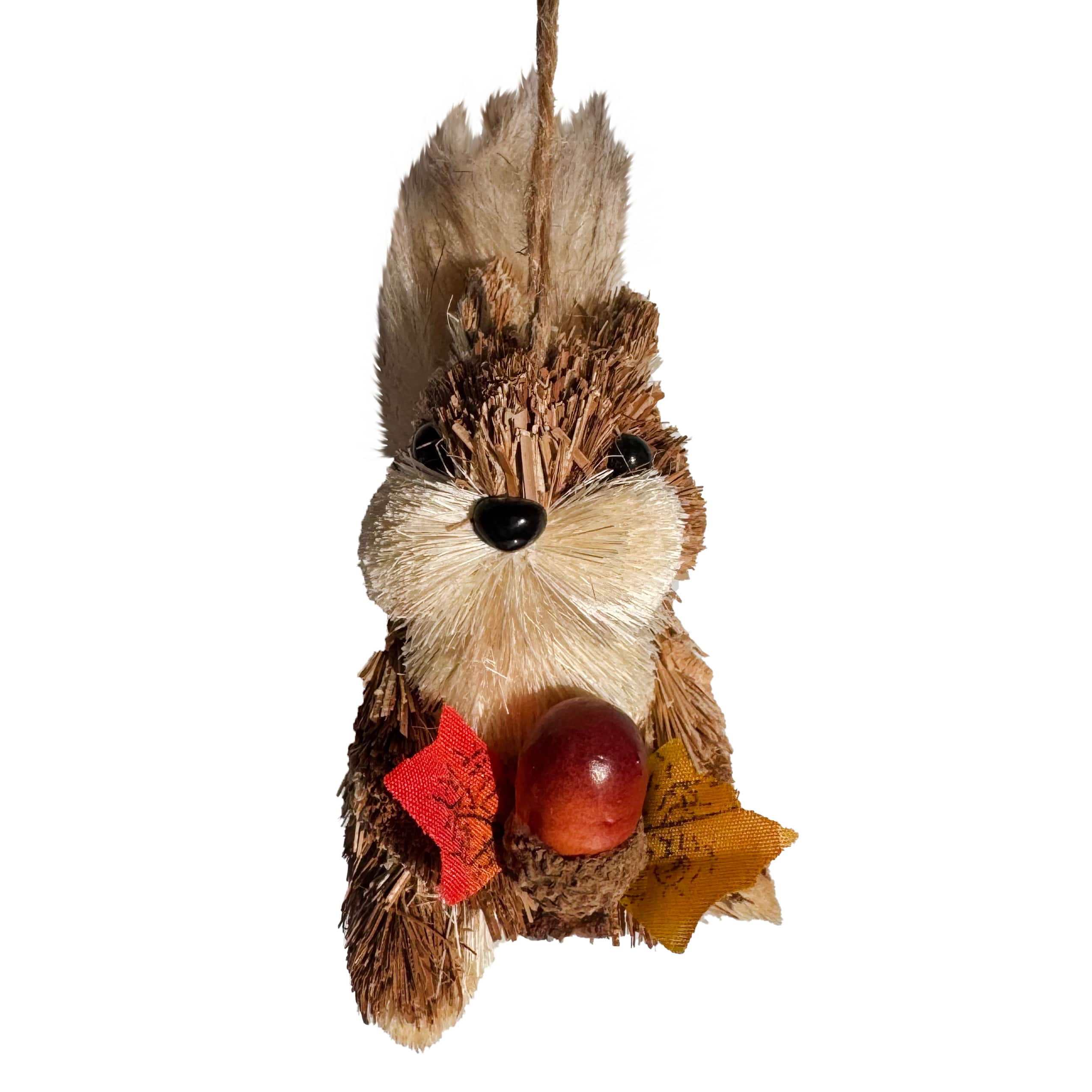 4" Squirrel with Leaf Decorative Natural Ornament by Ashland®