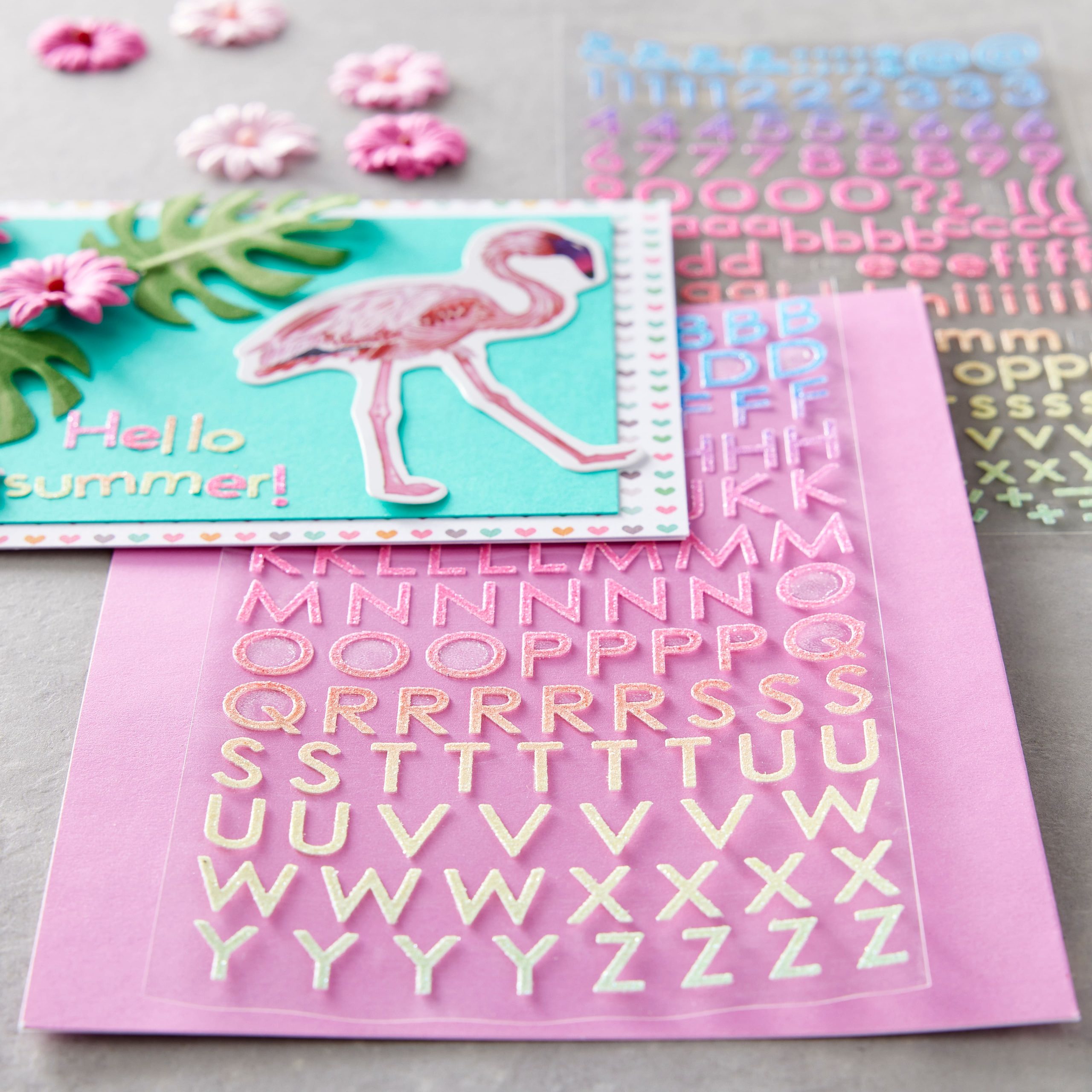 Small Rainbow Glitter Alphabet Stickers by Recollections™ - Image 2
