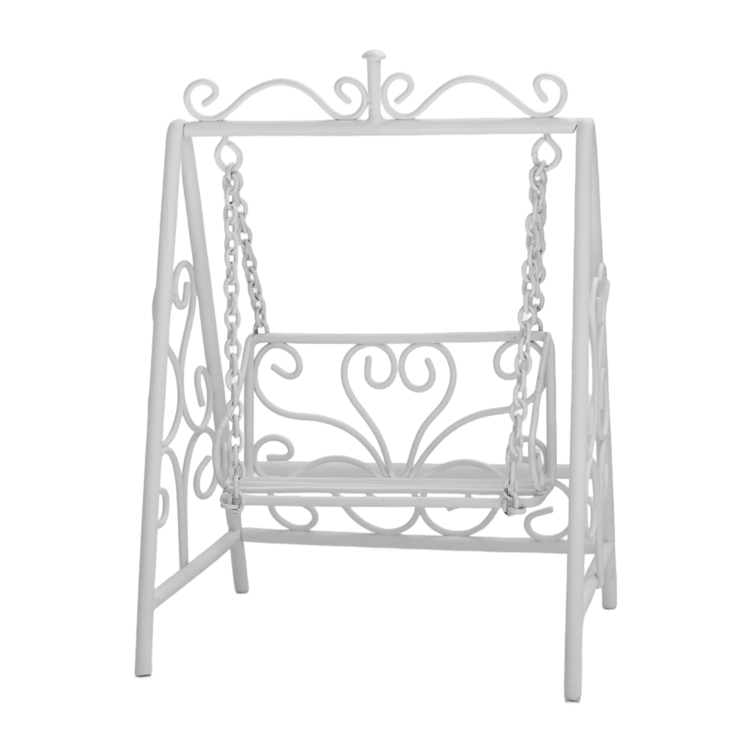 Mini White Metal Porch Swing by Ashland®