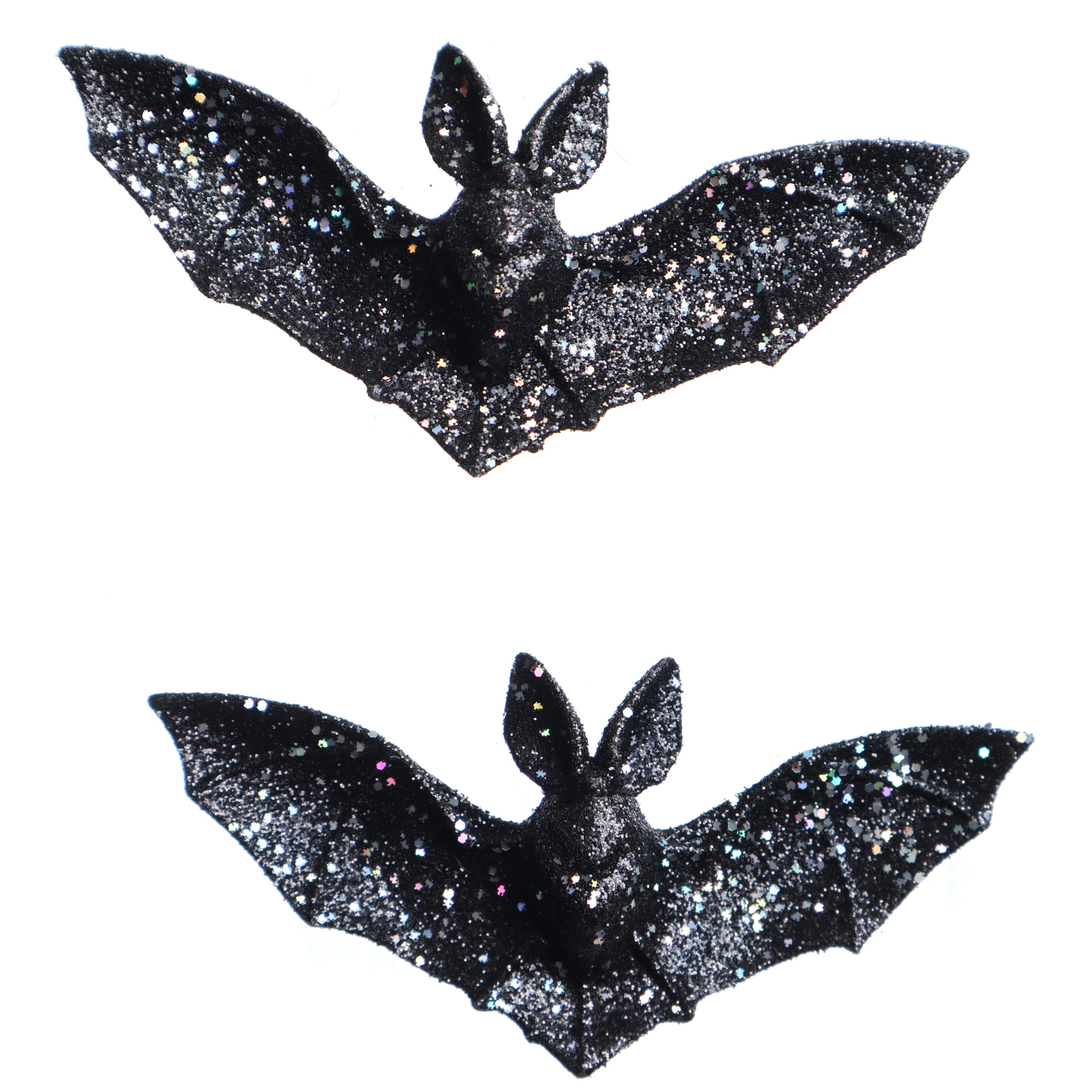 3.5" Glittered Black Plastic Bats, 2ct. by Ashland®