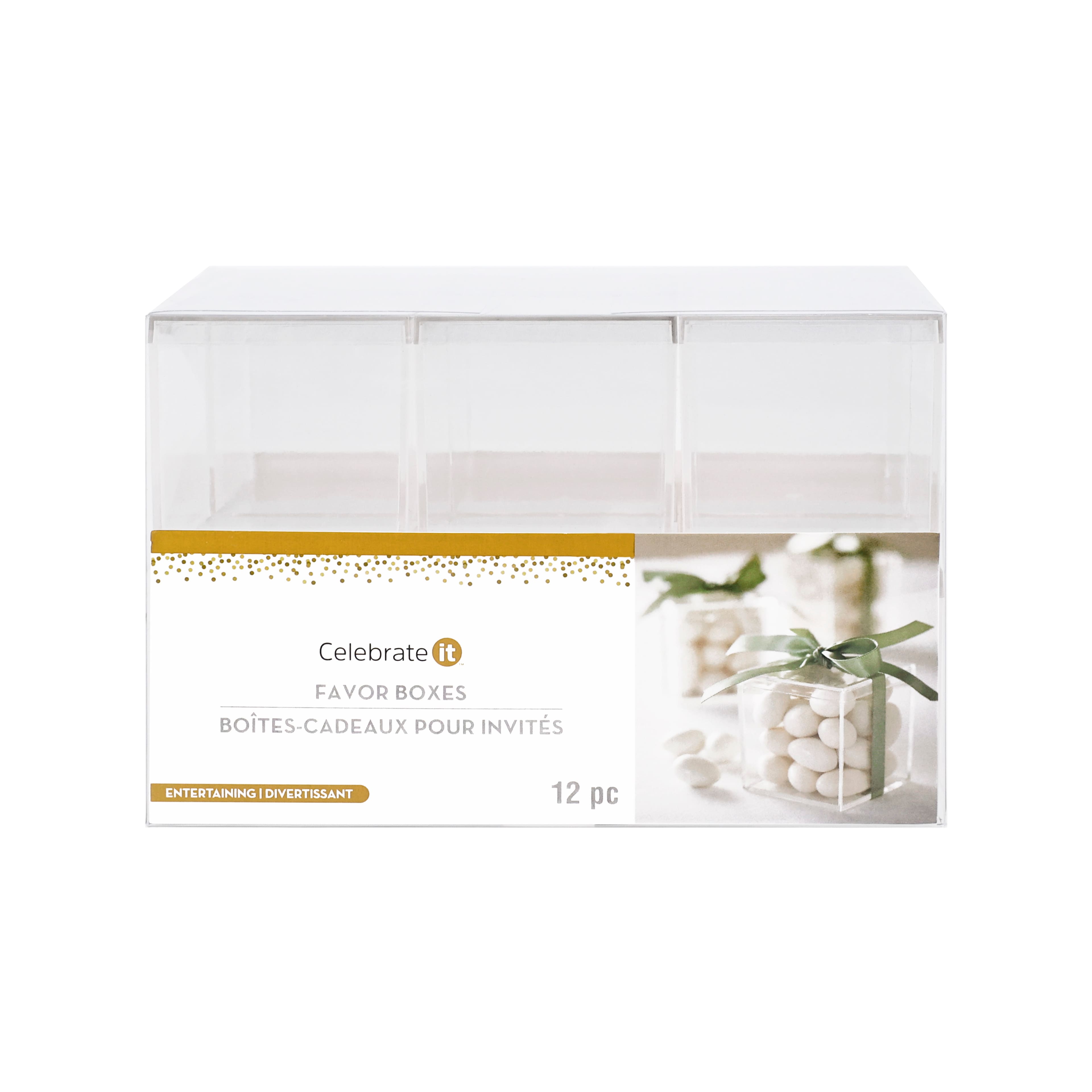 2" Clear Plastic Favor Boxes, 12ct. by Celebrate It™