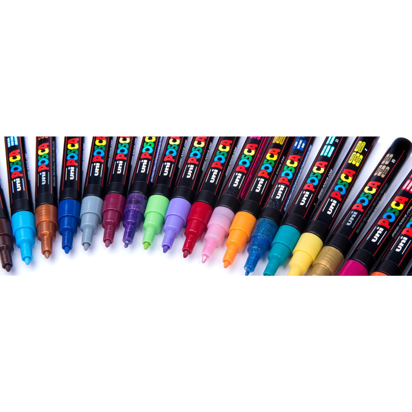 Uni Posca PC-3M 16 Color Fine Tip Paint Marker Set - Image 3