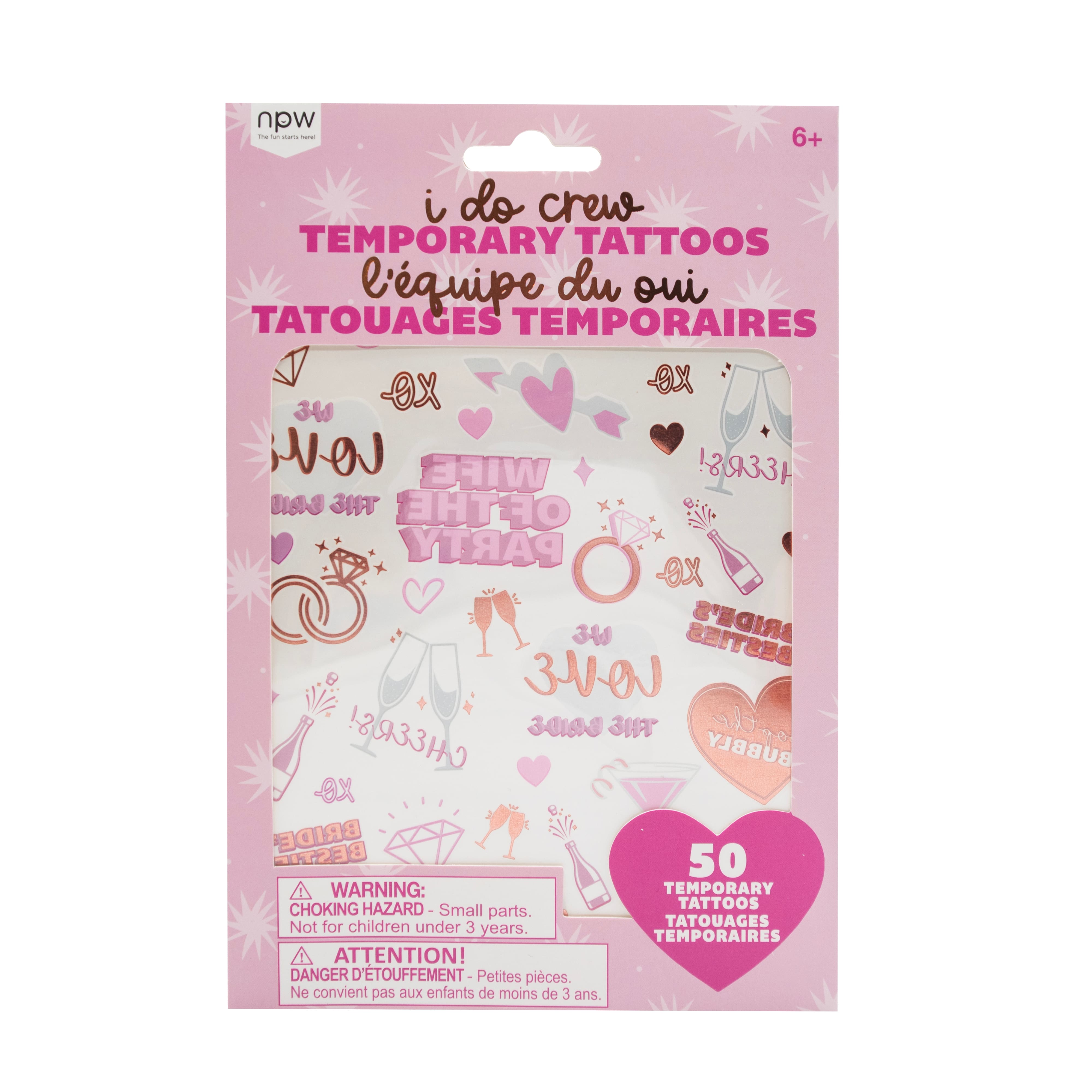 I Do Crew Bride Temporary Tattoos