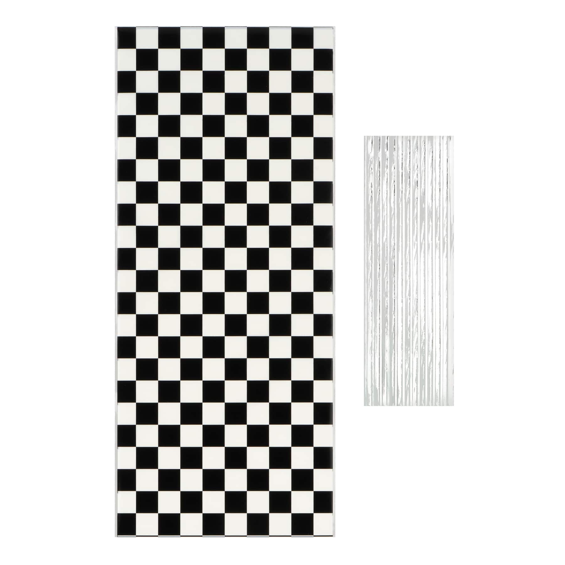 Black & White Check Treat Bags, 12ct. by Celebrate It™