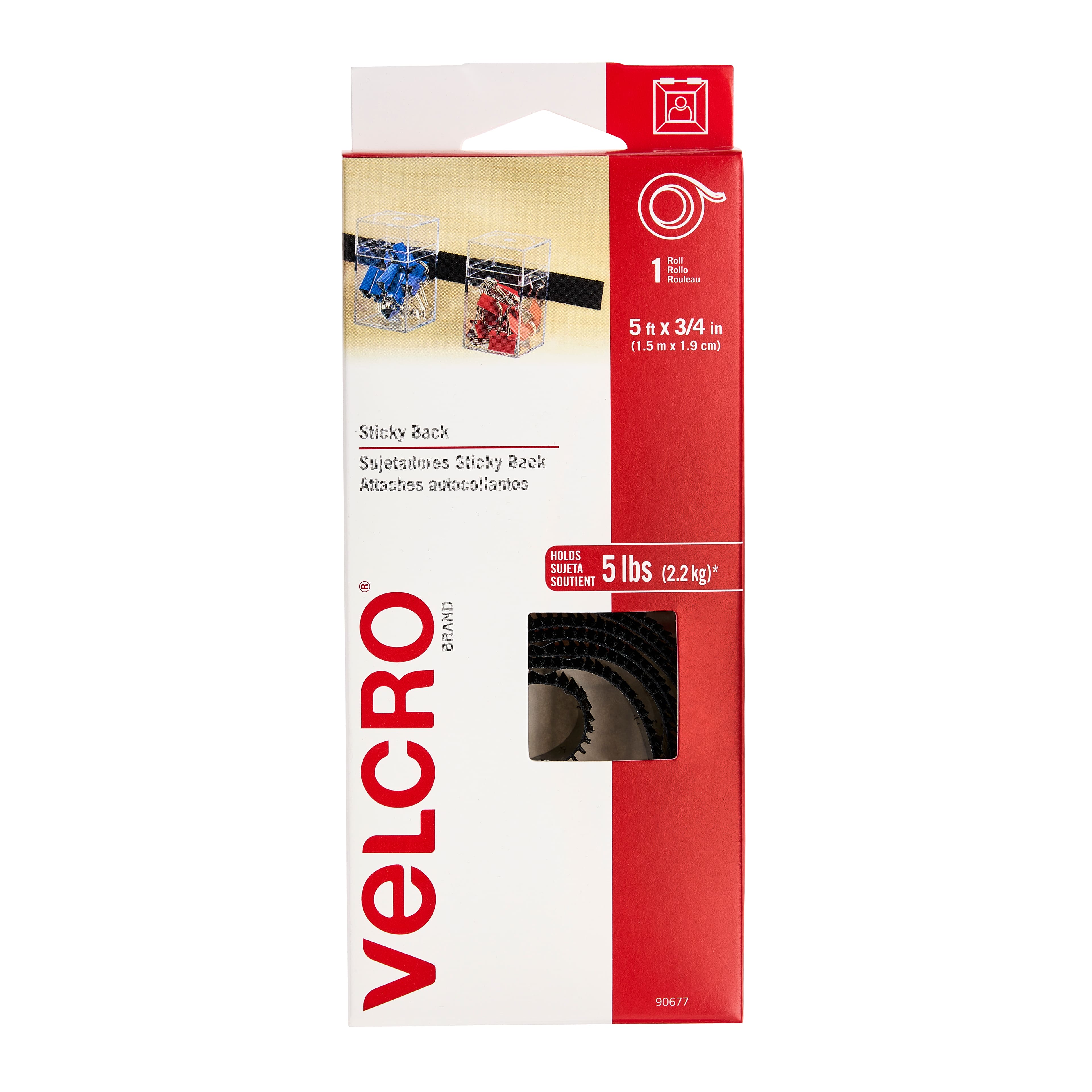 VELCRO® Brand Sticky Back Tape, 5ft.