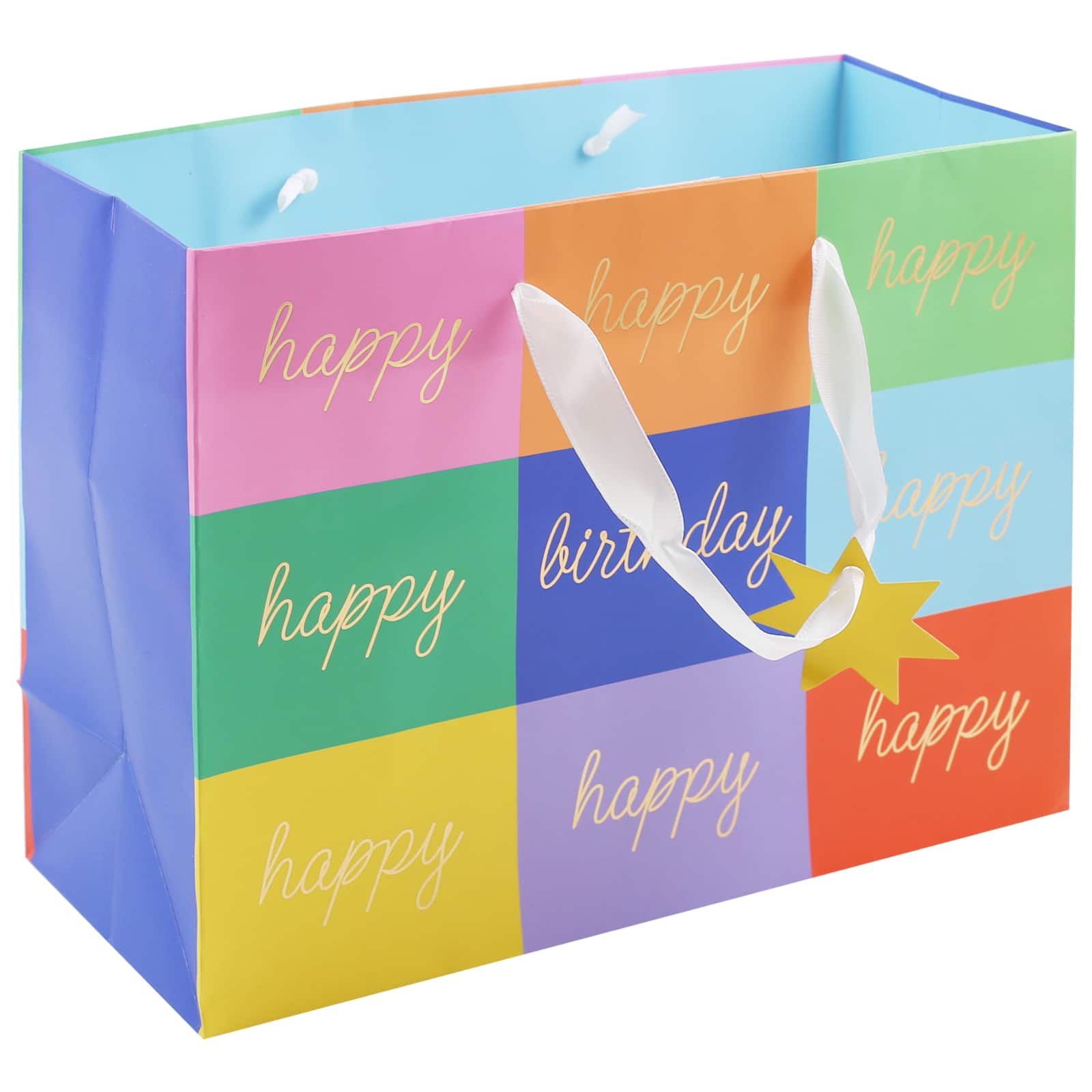 Medium Vogue Check Happy Birthday Gift Bag by Celebrate It™ - Image 2
