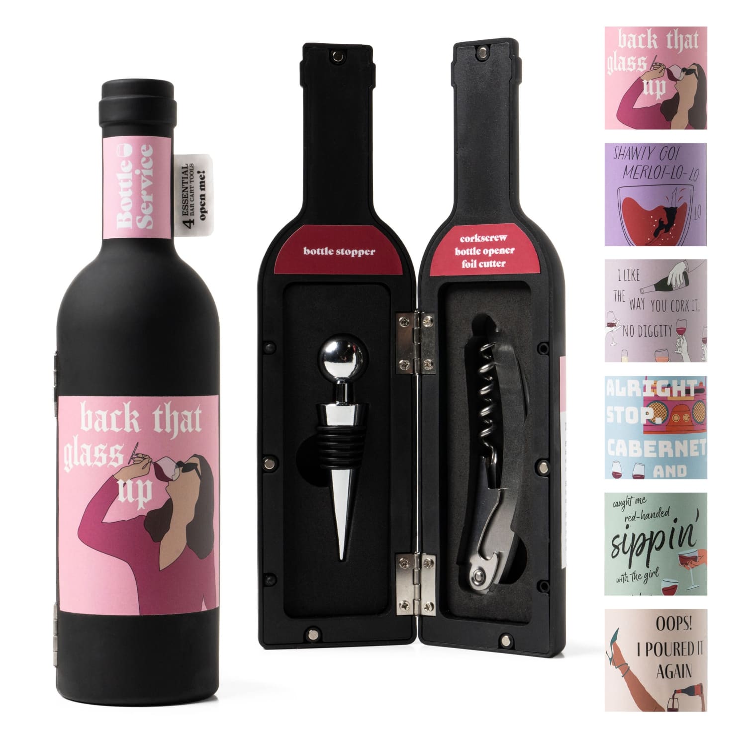 Assorted Modern Monkey® Bottle Service Wine Accessories Set, 1pc.