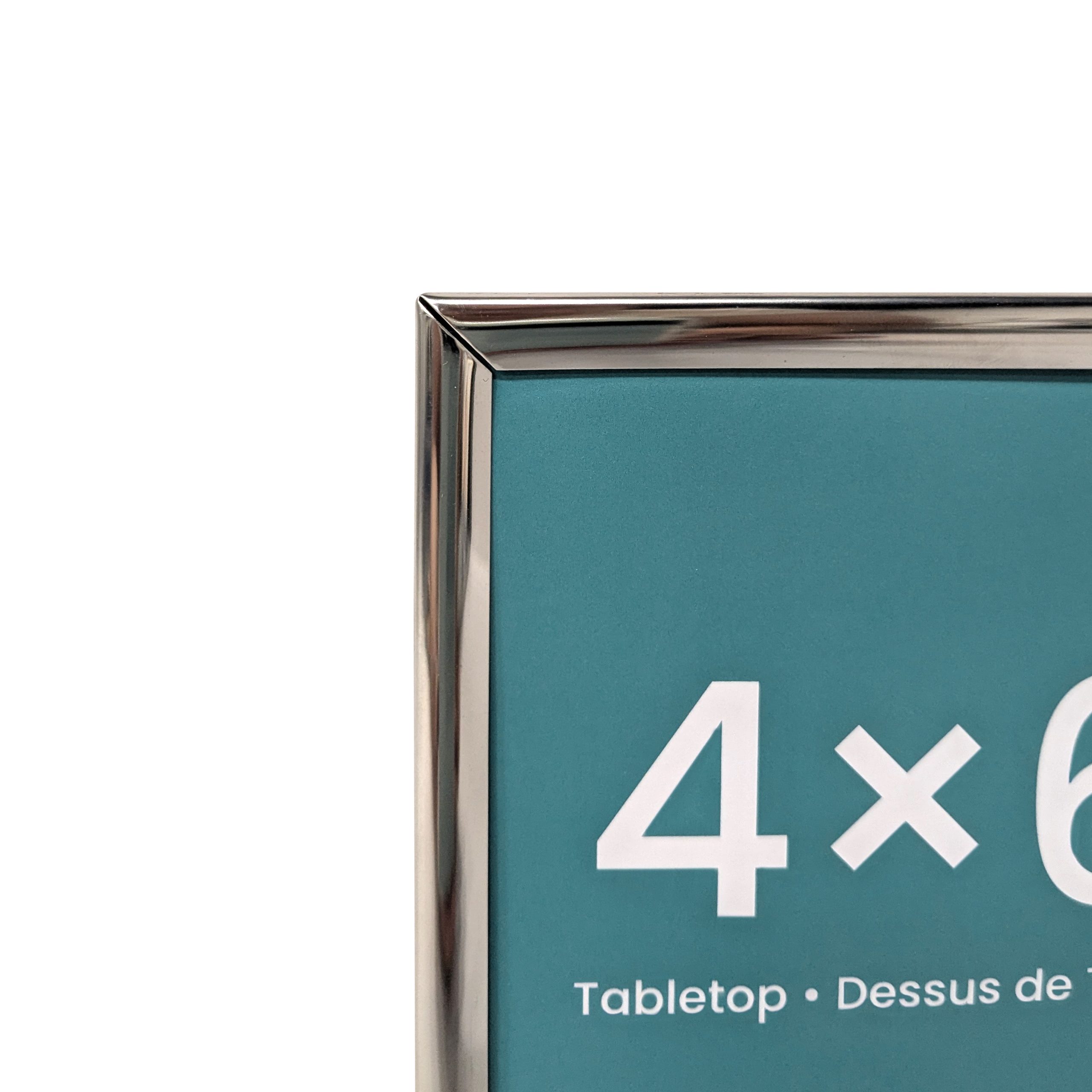 2-Opening Basics™ 4" x 6" Silver Rounded Metal Tabletop Frame by Studio Décor® - Image 4