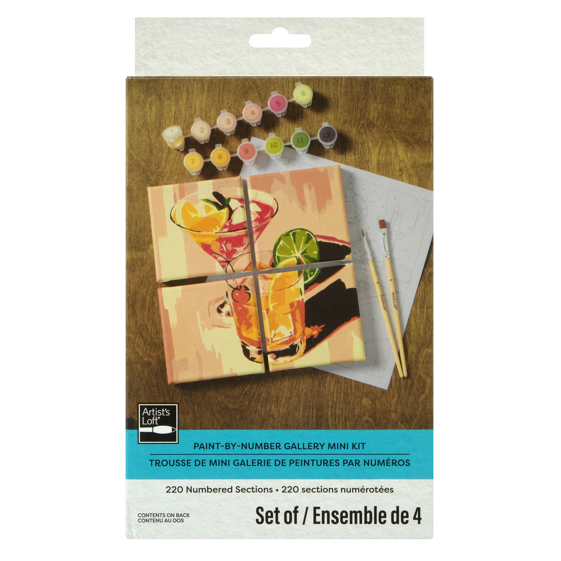 Cocktails Paint-by-Number Gallery Mini Kit by Artist's Loft®