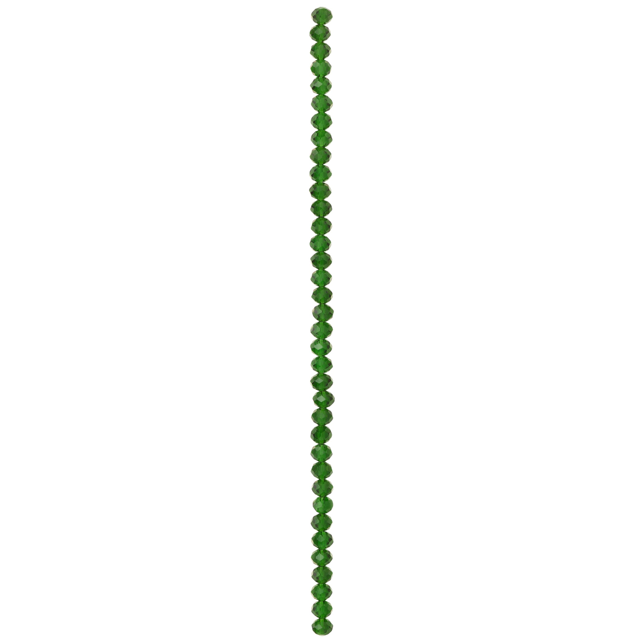 Green Faceted Glass Rondelle Beads, 6mm by Bead Landing™ - Image 3
