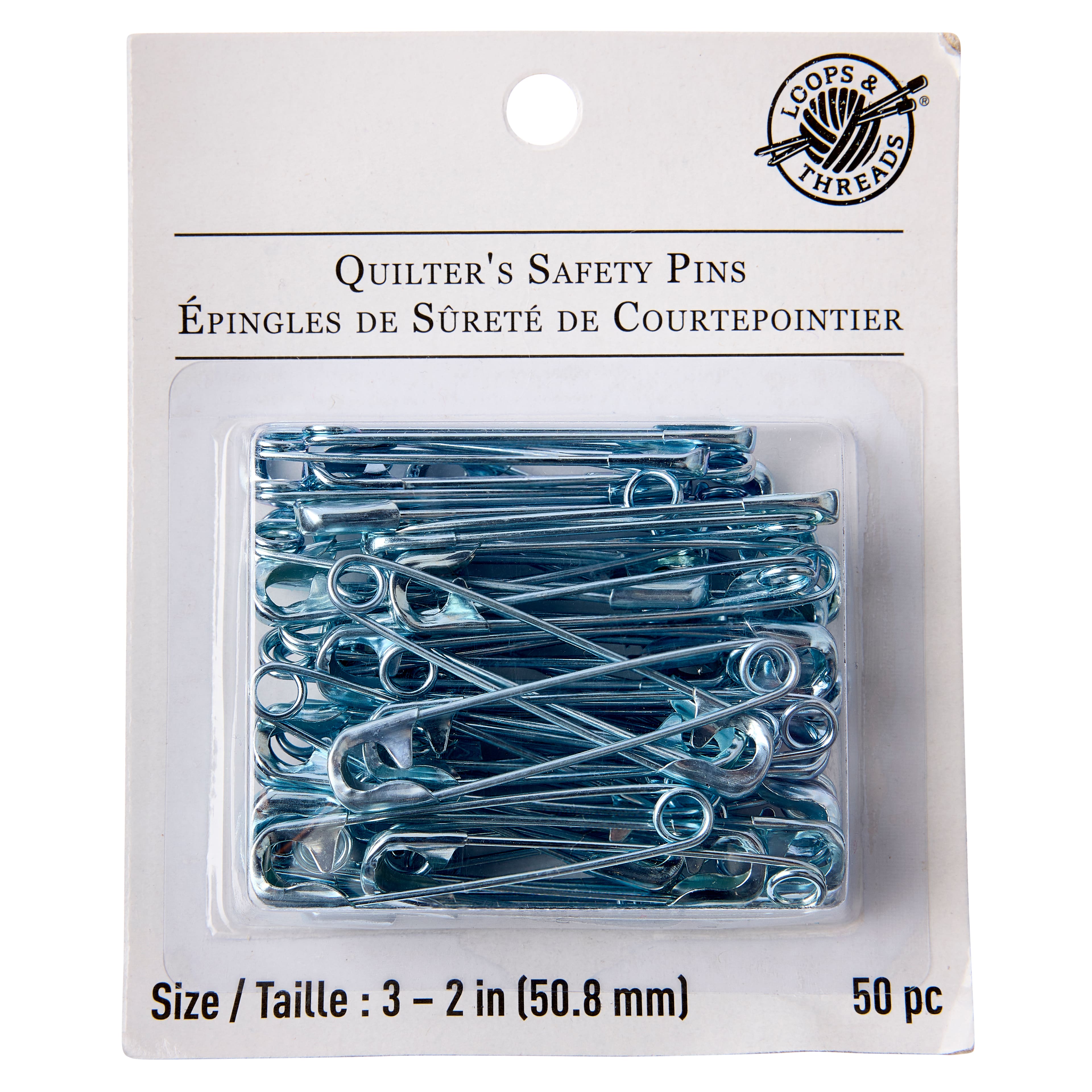 Loops & Threads™ Quilter's Safety Pins, Silver, 2"
