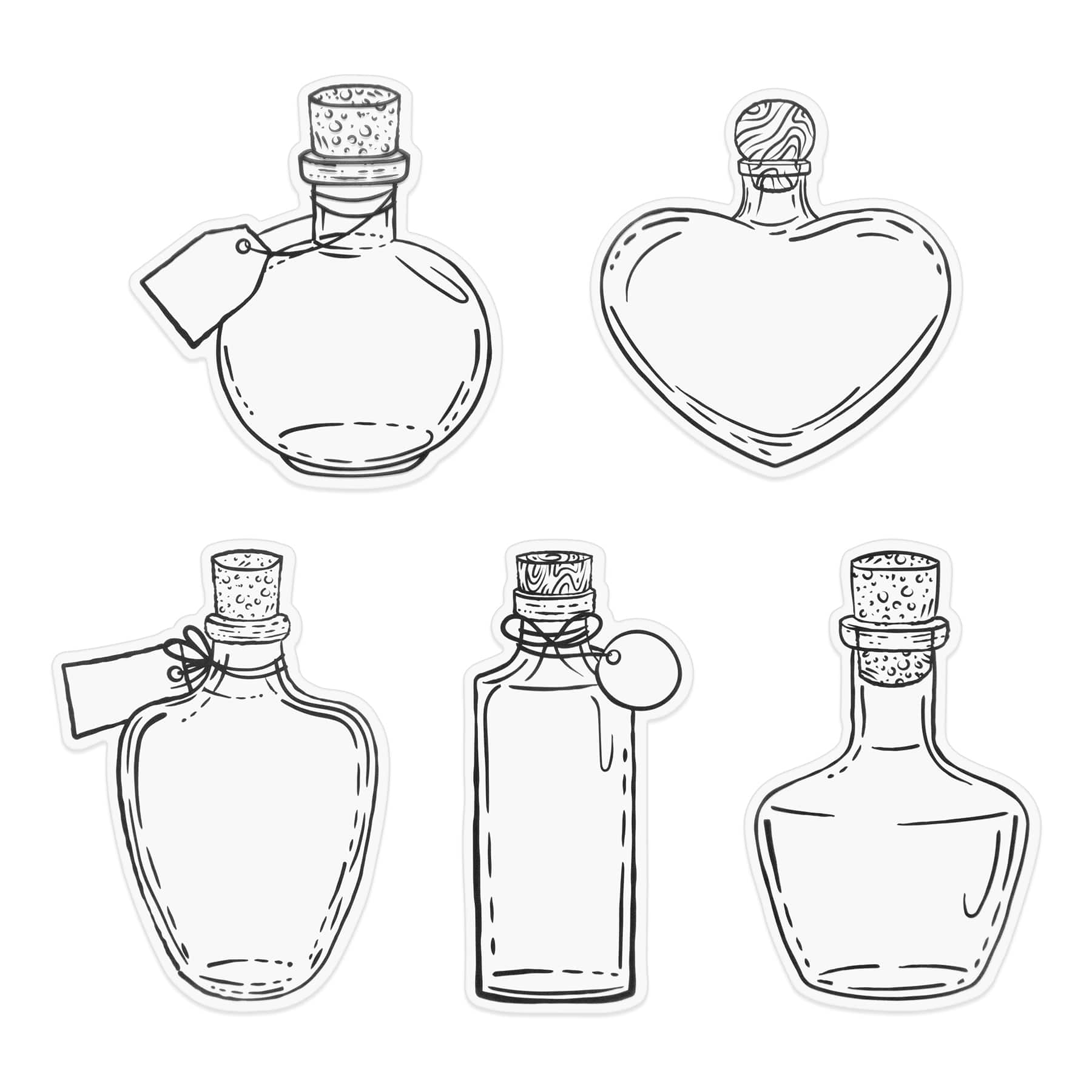 Clear Potion Bottle Die Cut Stickers by Recollections™