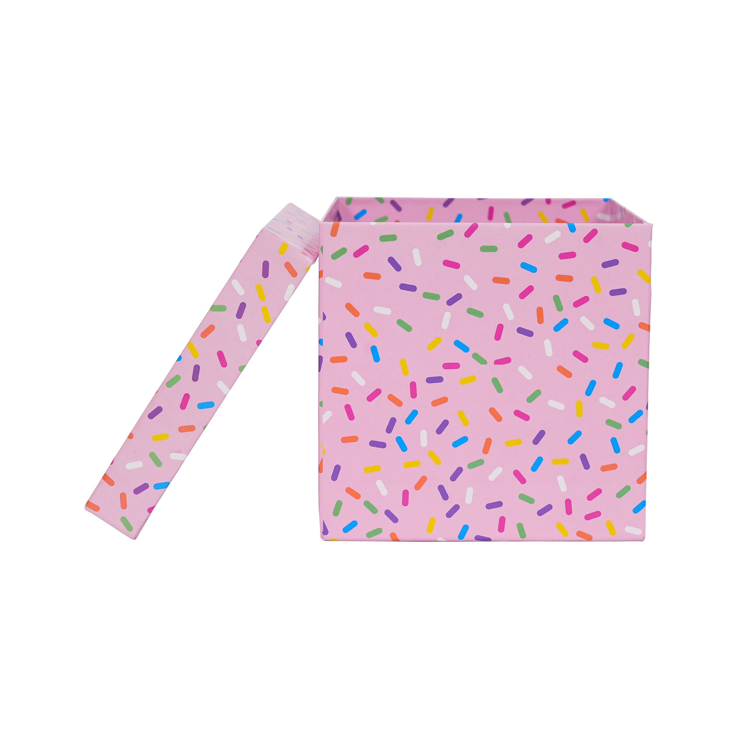 6" Pink Sprinkles Cube Gift Box by Celebrate It™ - Image 3