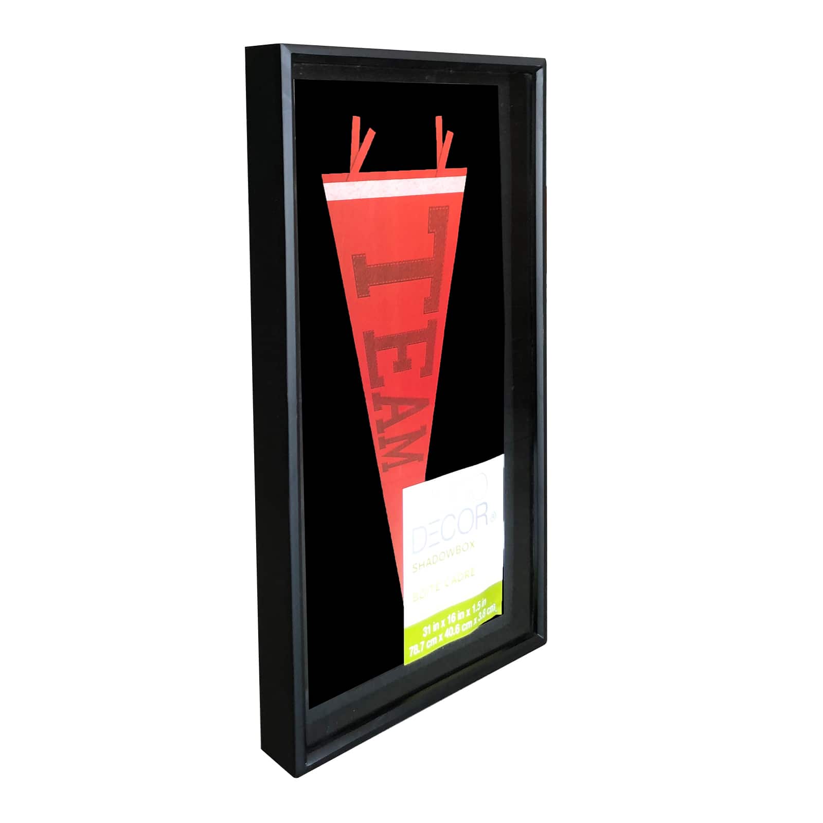 16" x 31" Black Large Shadow Box by Studio Décor® - Image 2