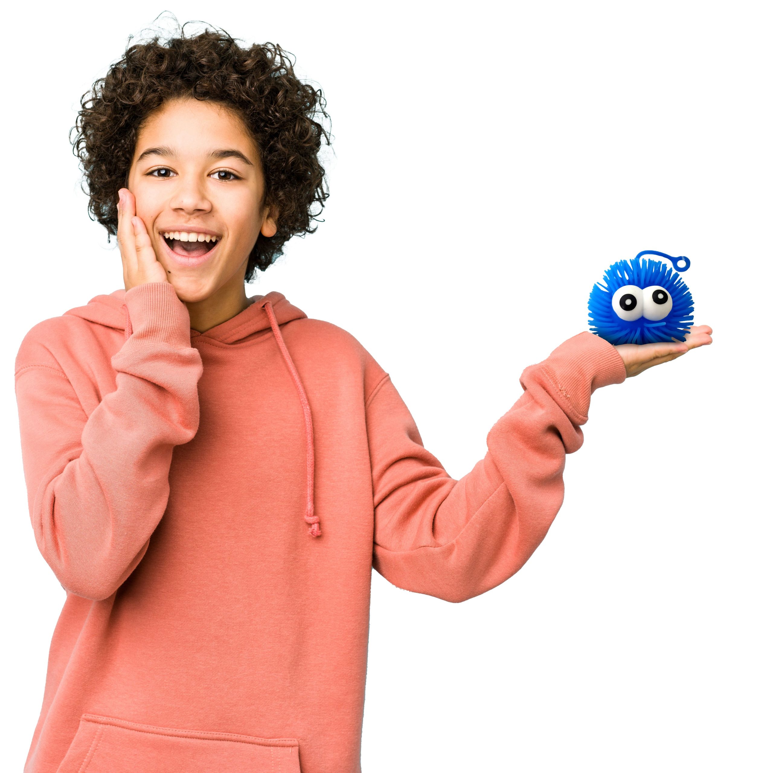 Assorted Light-Up Puffer Ball with Eyes, 1pc. - Image 2