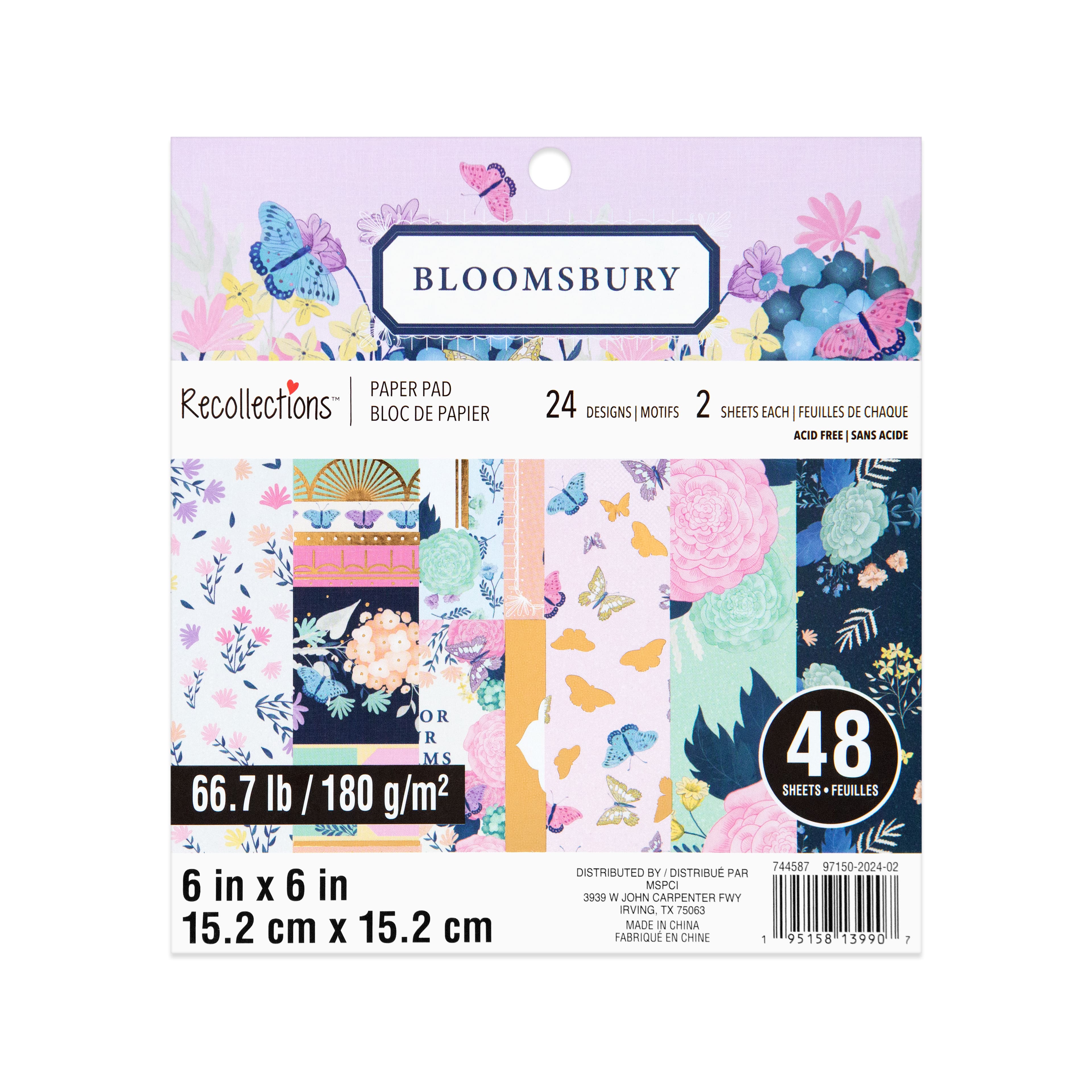6" x 6" Bloomsbury Paper Pad by Recollections™, 48 Sheets
