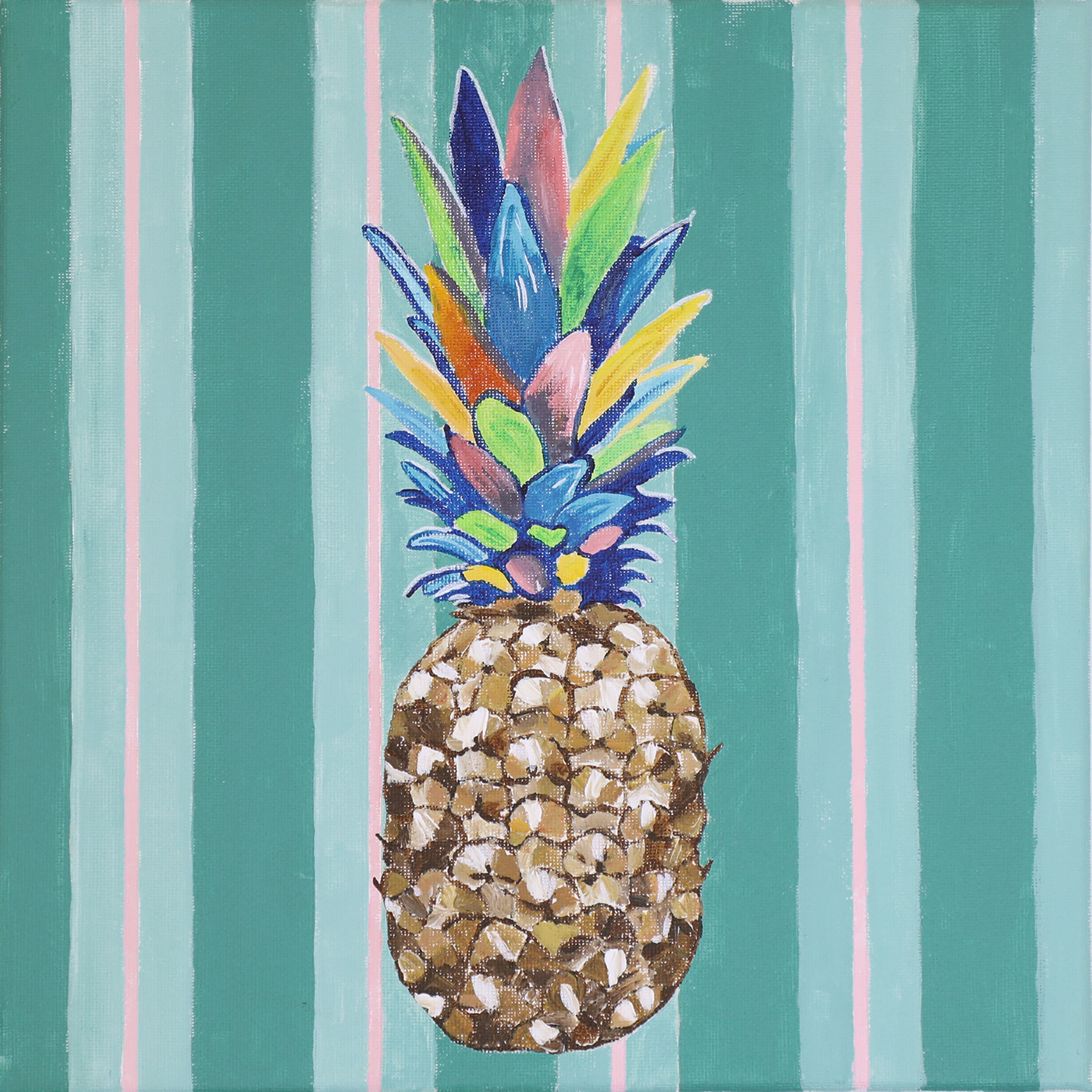 Jonathan Adler x Michaels 11" x 11" Pineapple Canvas Painting Kit