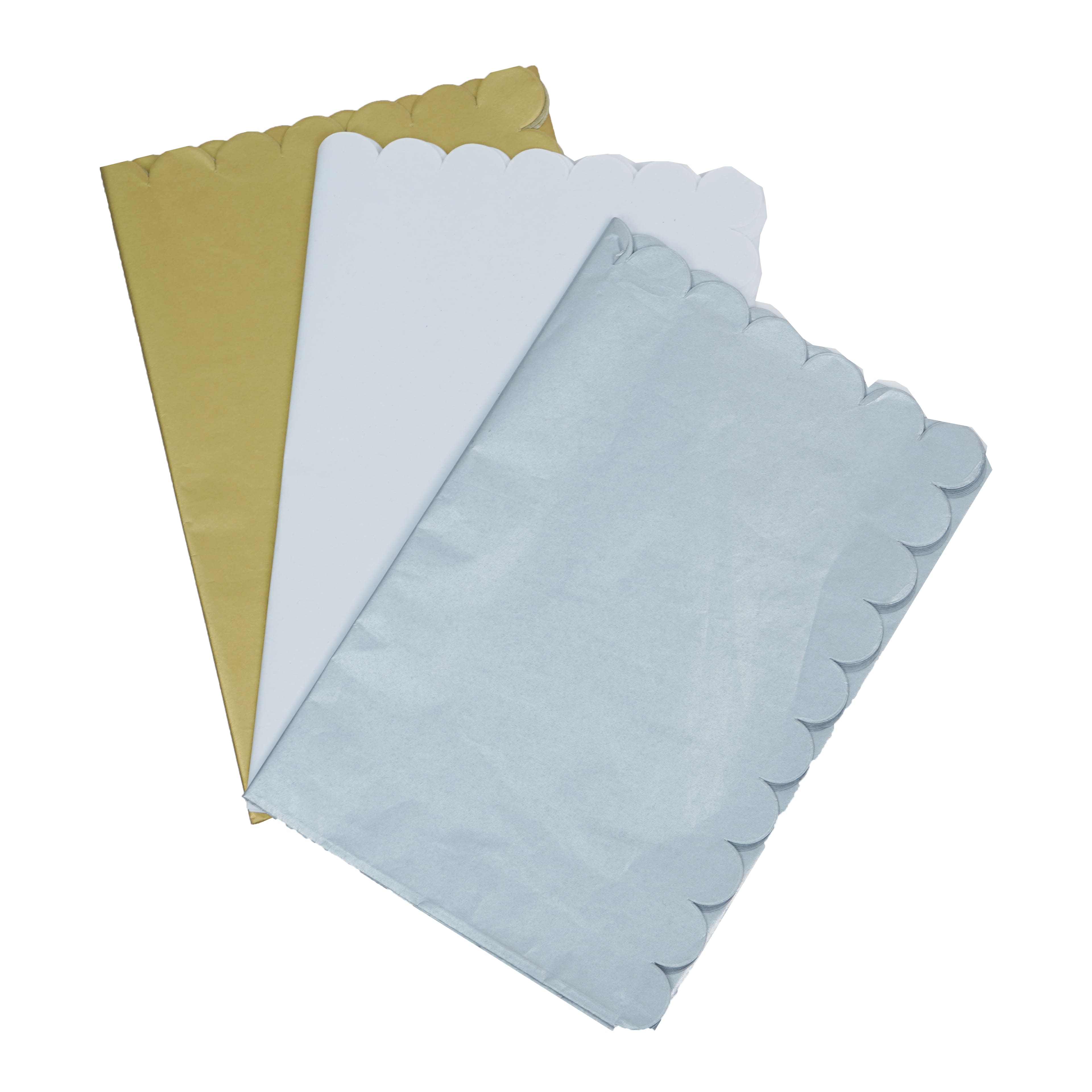 Metallic Scalloped Tissue Paper Sheets, 12ct. by Celebrate It™