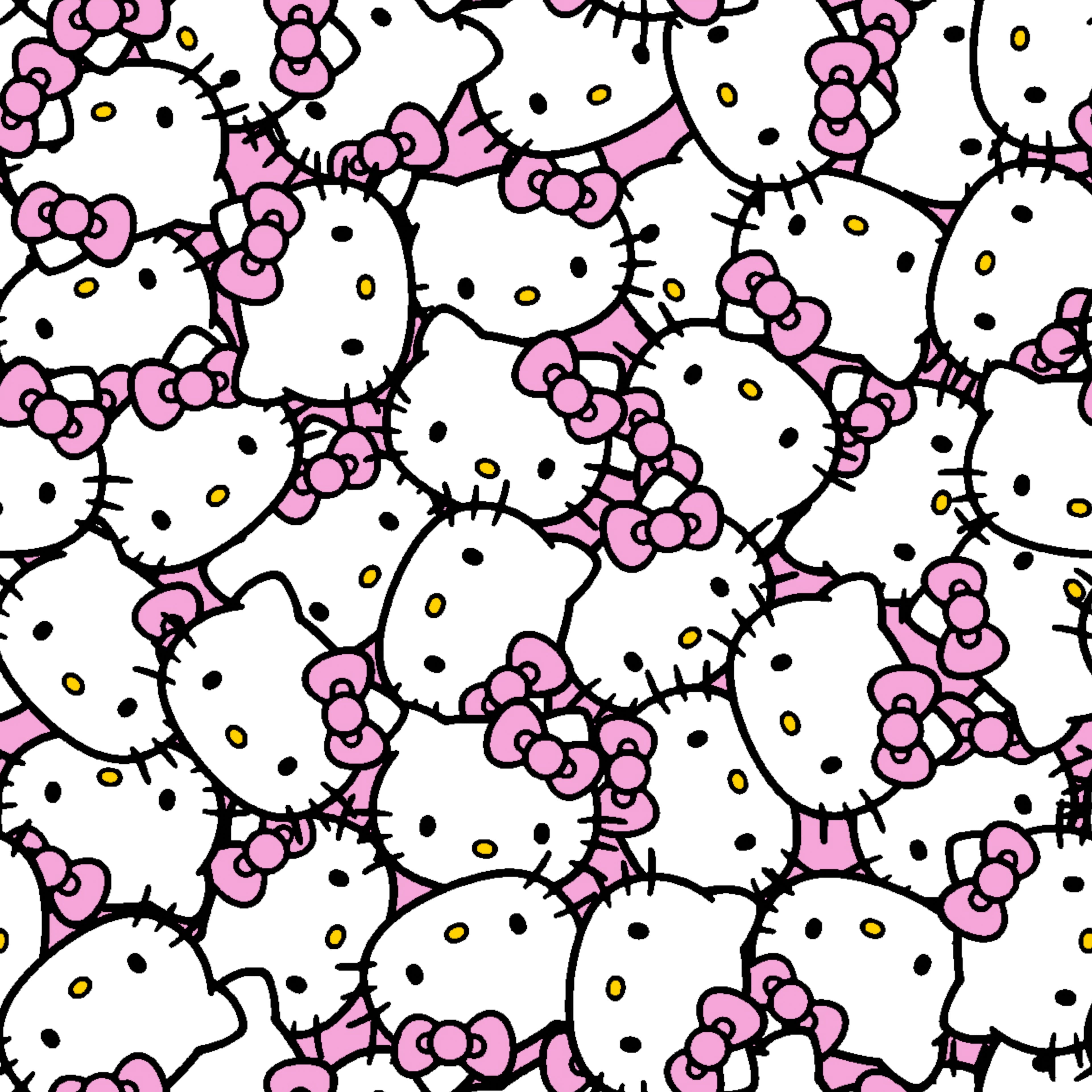 Hello Kitty® Packed Pink Bow Cotton Fabric