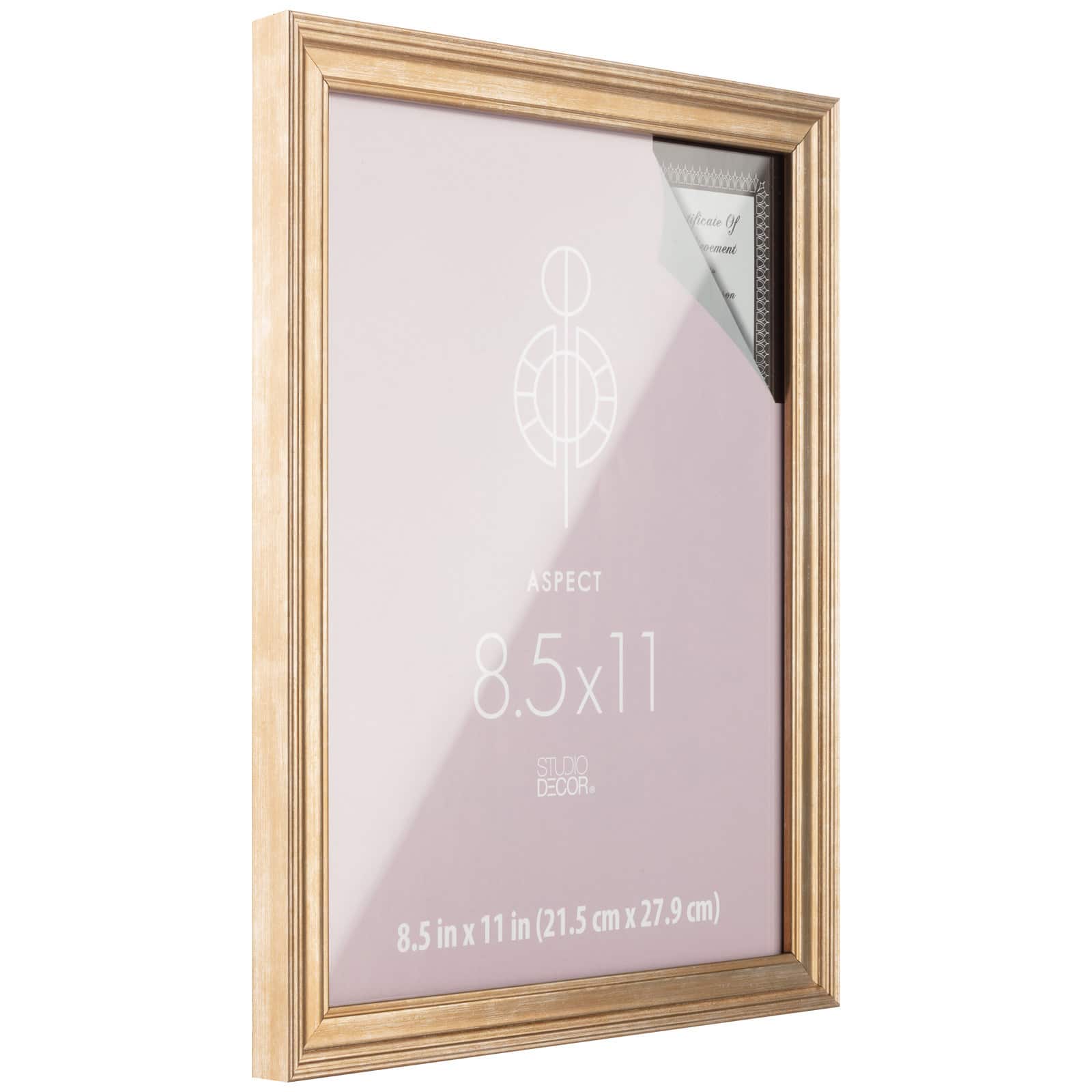 Aspect 8.5" x 11" Gold Narrow Frame by Studio Décor® - Image 3