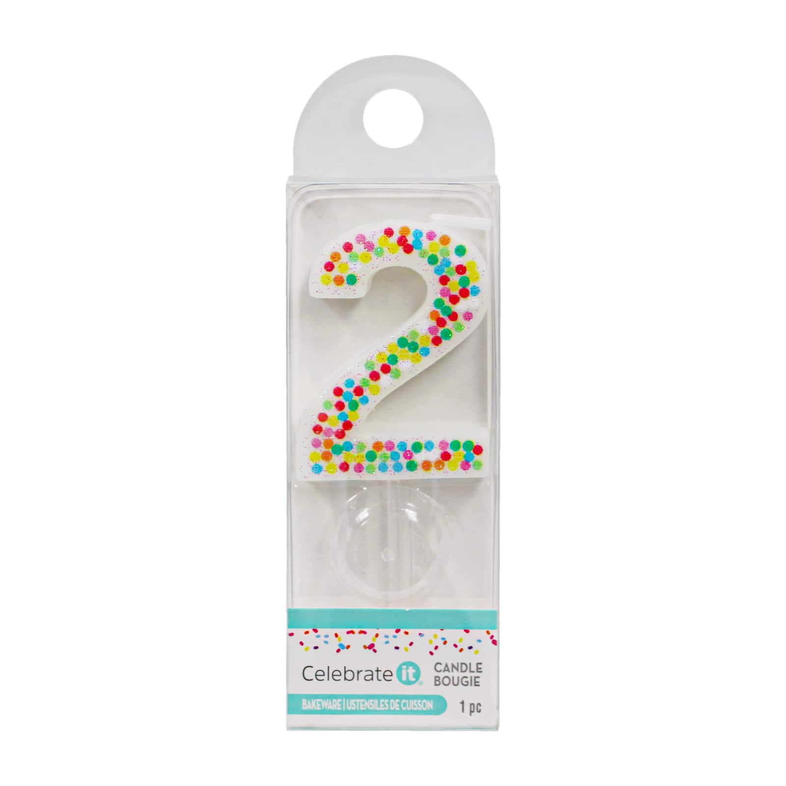 Confetti Number Birthday Candle by Celebrate It™ - Image 4
