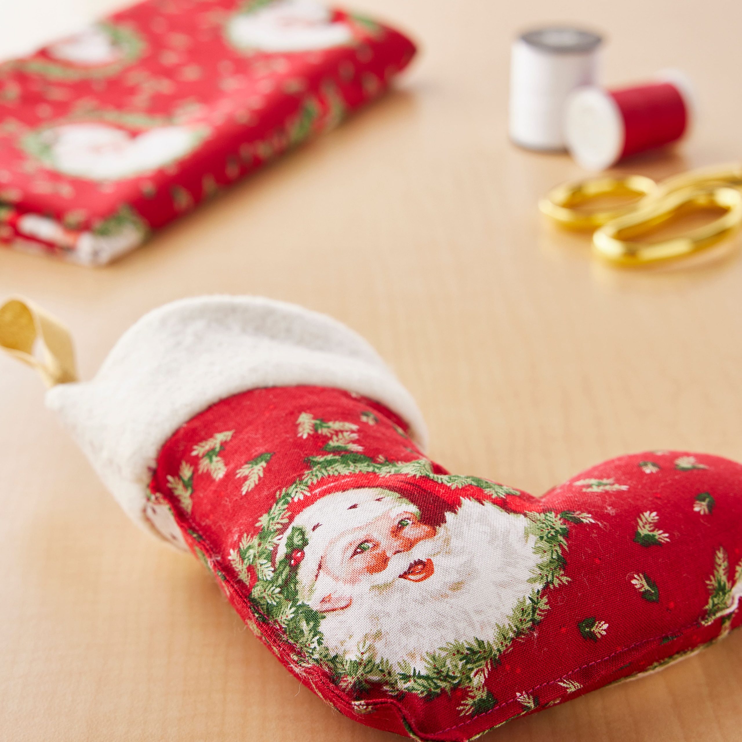 Fabric Traditions Christmas Santa Red Cotton Fabric - Image 3