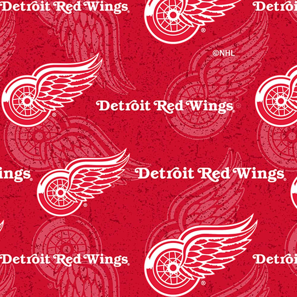 NHL Detroit Red Wings Tone-on-Tone Cotton Fabric