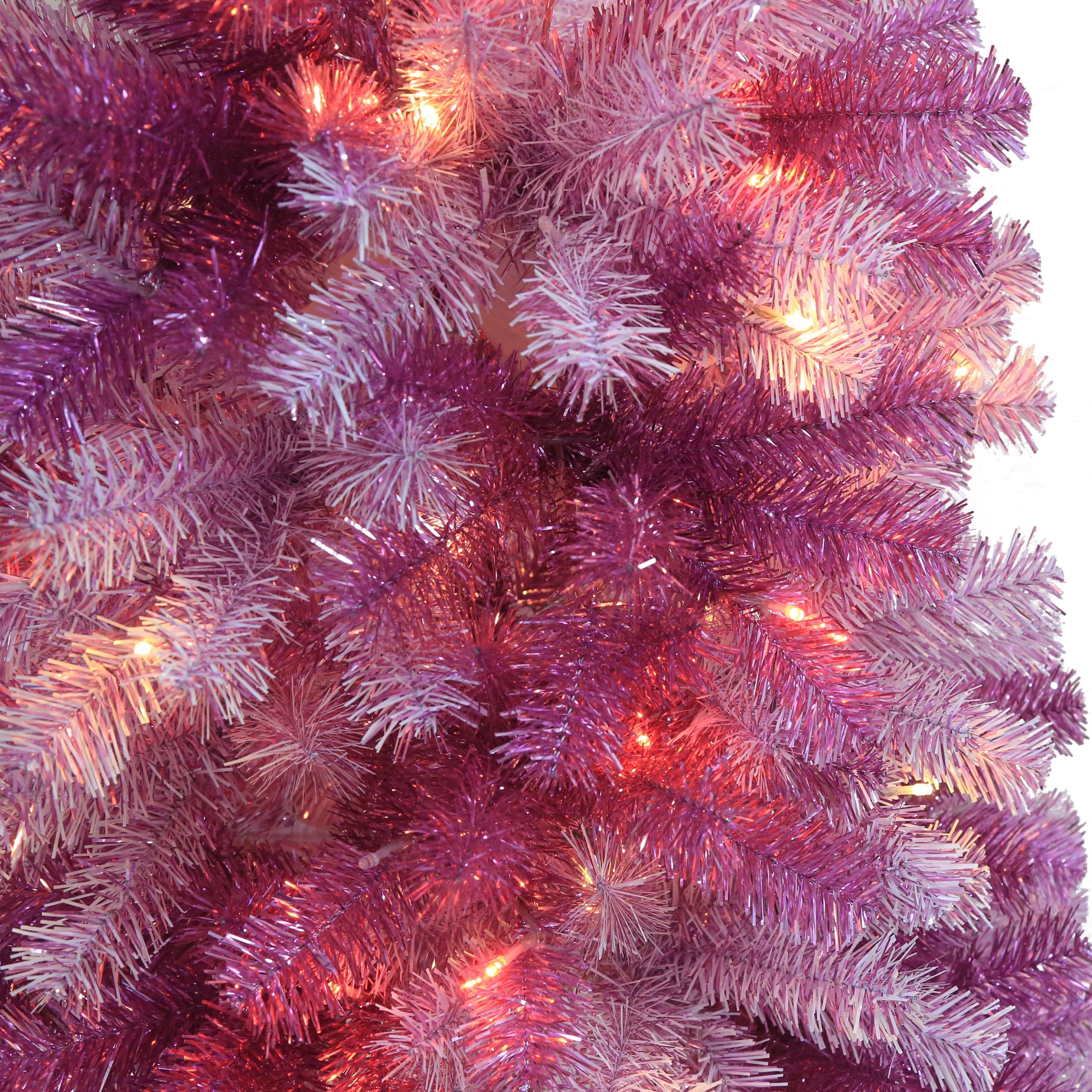 5ft. Pre-Lit Peppermint Pine Artificial Christmas Tree, Warm White LED Lights by Ashland® - Image 2