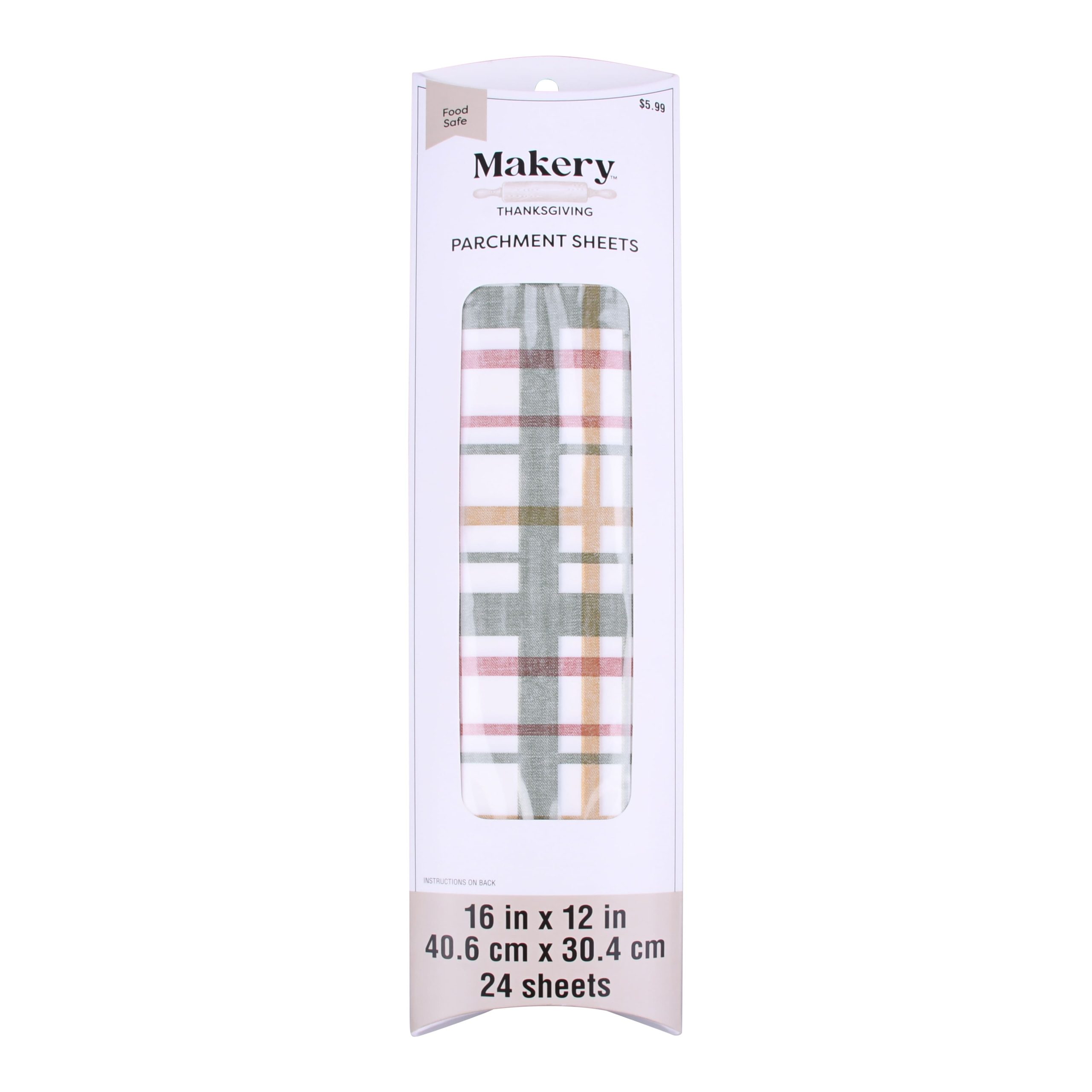 16" x 12" Plaid Parchment Sheets, 24ct. by Makery™