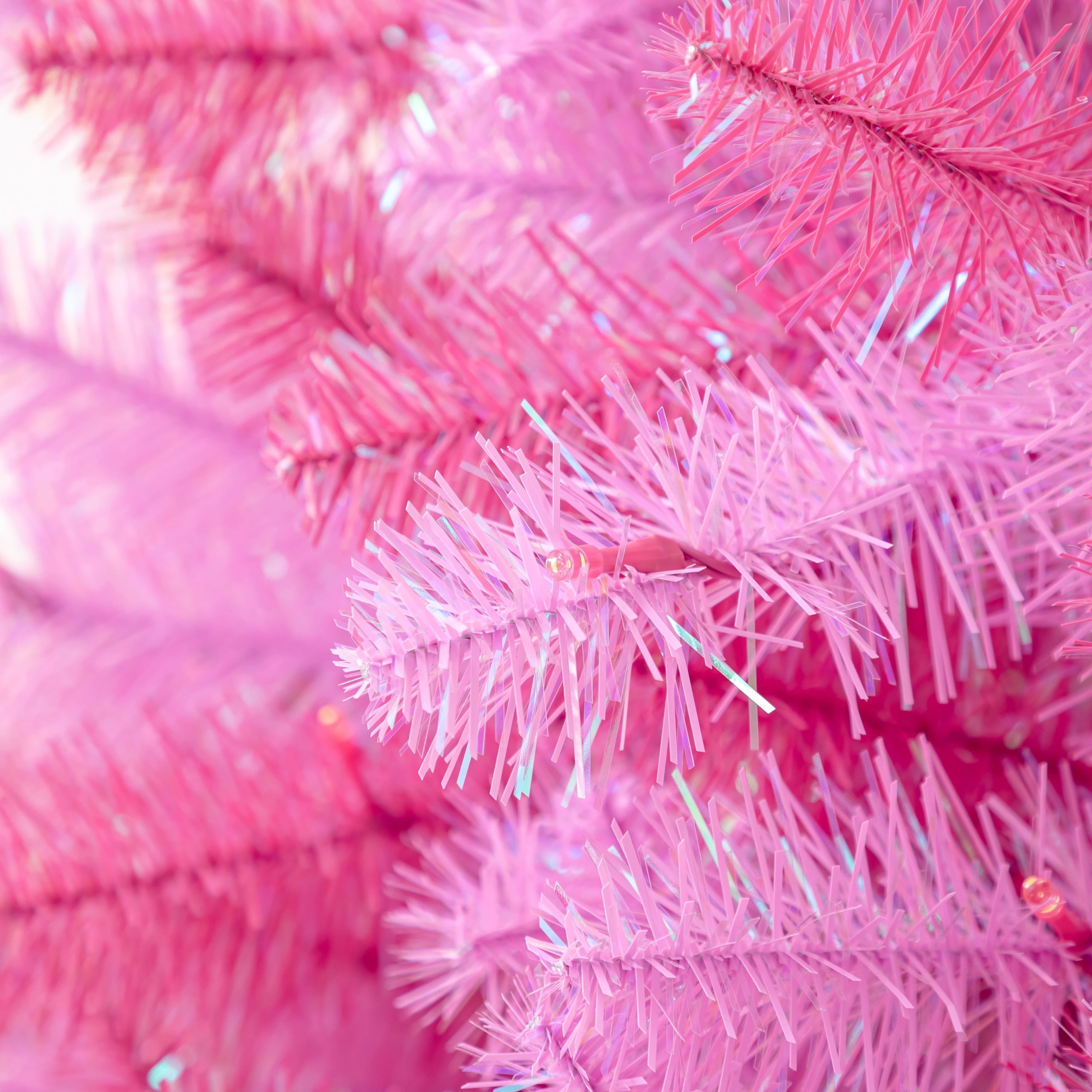 5ft. Pre-Lit Parker Pine Pink Artificial Christmas Tree, Warm White LED Lights by Ashland® - Image 4