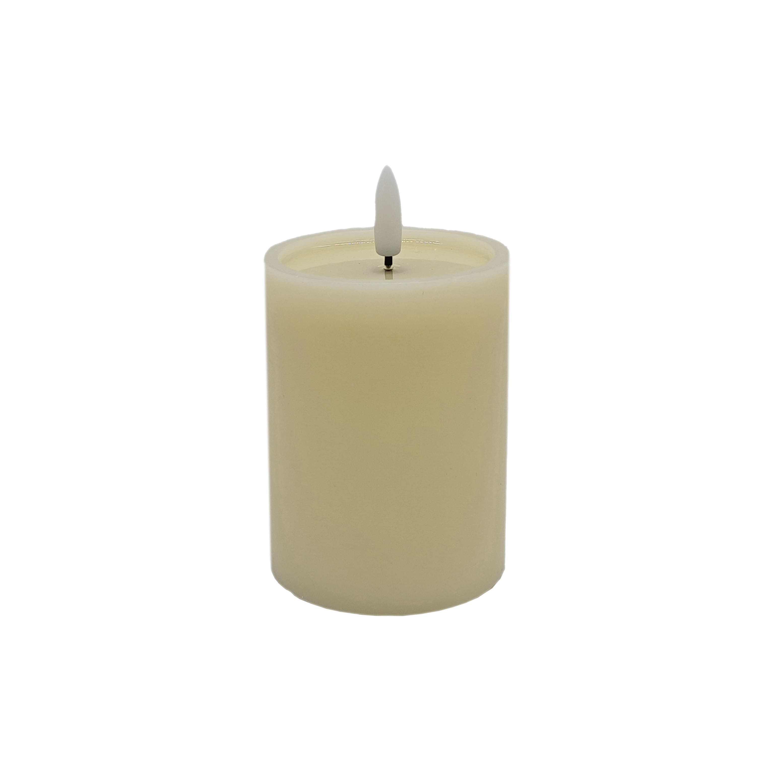 3" x 4" LED Wax Pillar Flickering Candle by Ashland®
