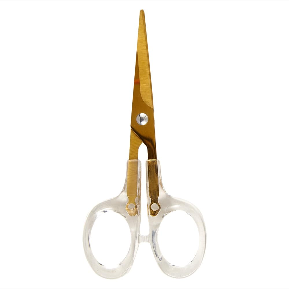 Gold Notion 5" Clear-Handle Embroidery Scissors by Loops & Threads®