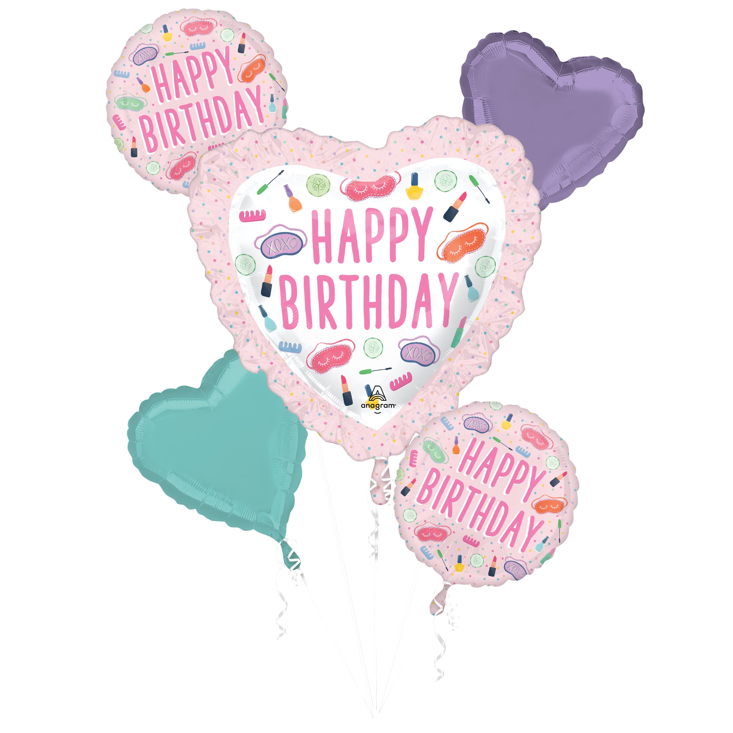 Spa Party 5 Piece Foil Balloon Bouquet