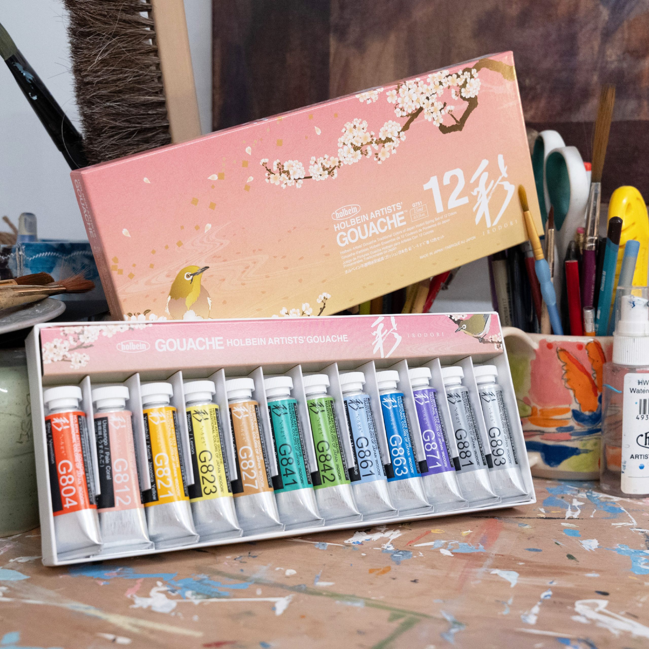 Holbein 12 Color Gouache Irodori Spring Set - Image 2