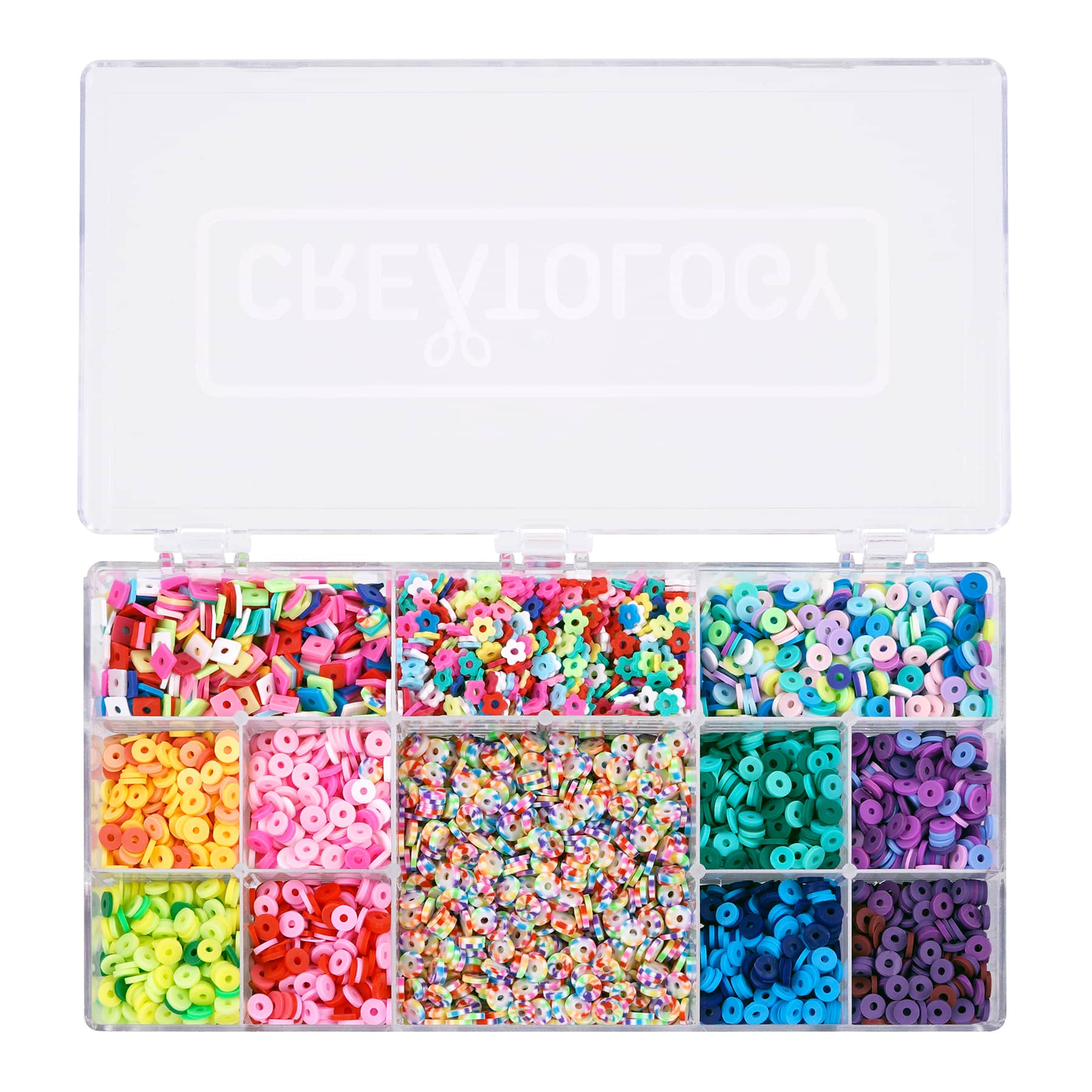 Mixed Clay Heishi Bead Box by Creatology™