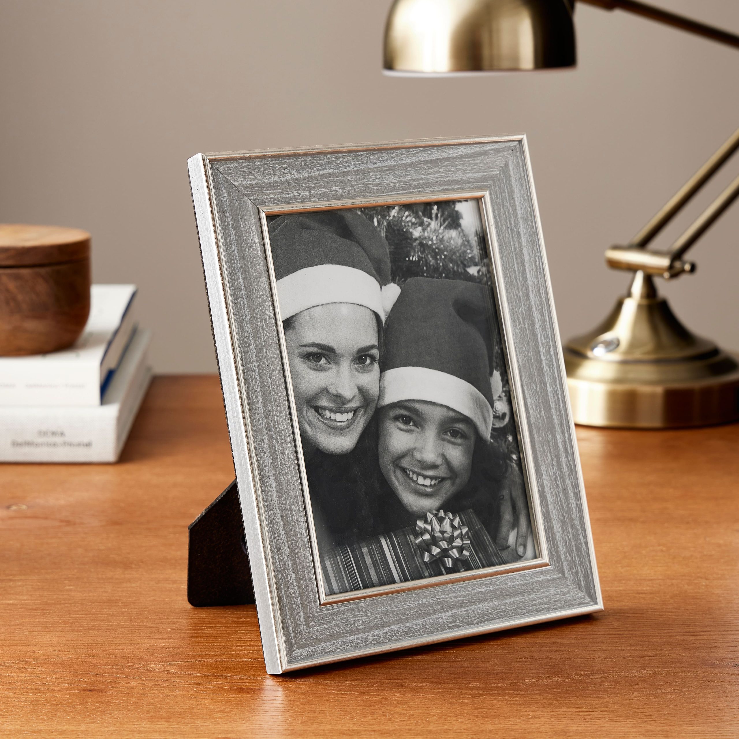 Simply Essentials™ 5" x 7" Gray with Silver Edge Frame by Studio Décor® - Image 2
