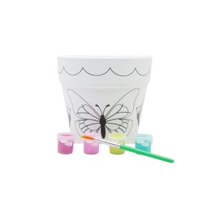 Butterfly Embossed Ceramic Pot Kit by Creatology™