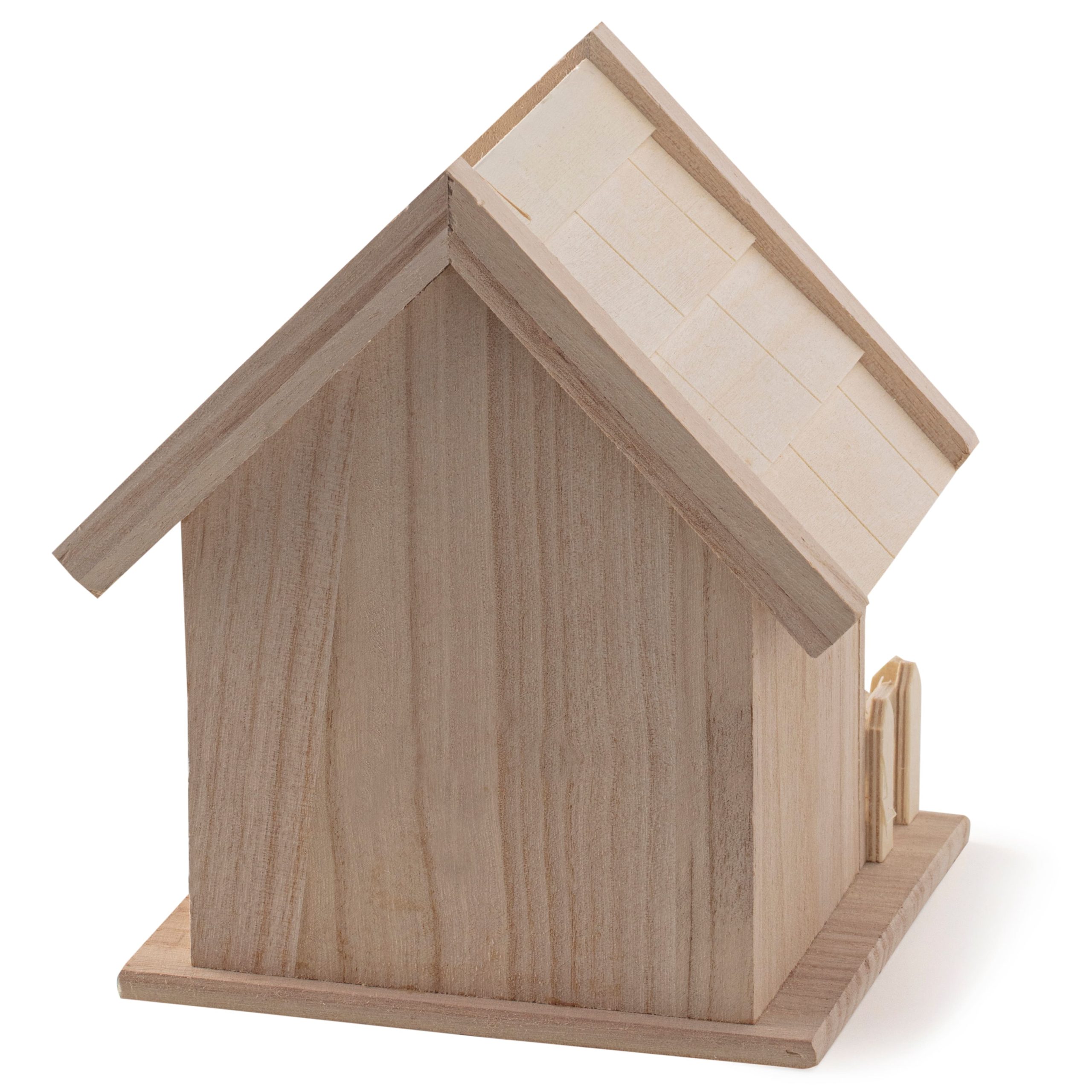 7" Wood Birdhouse with Fence by Make Market® - Image 3