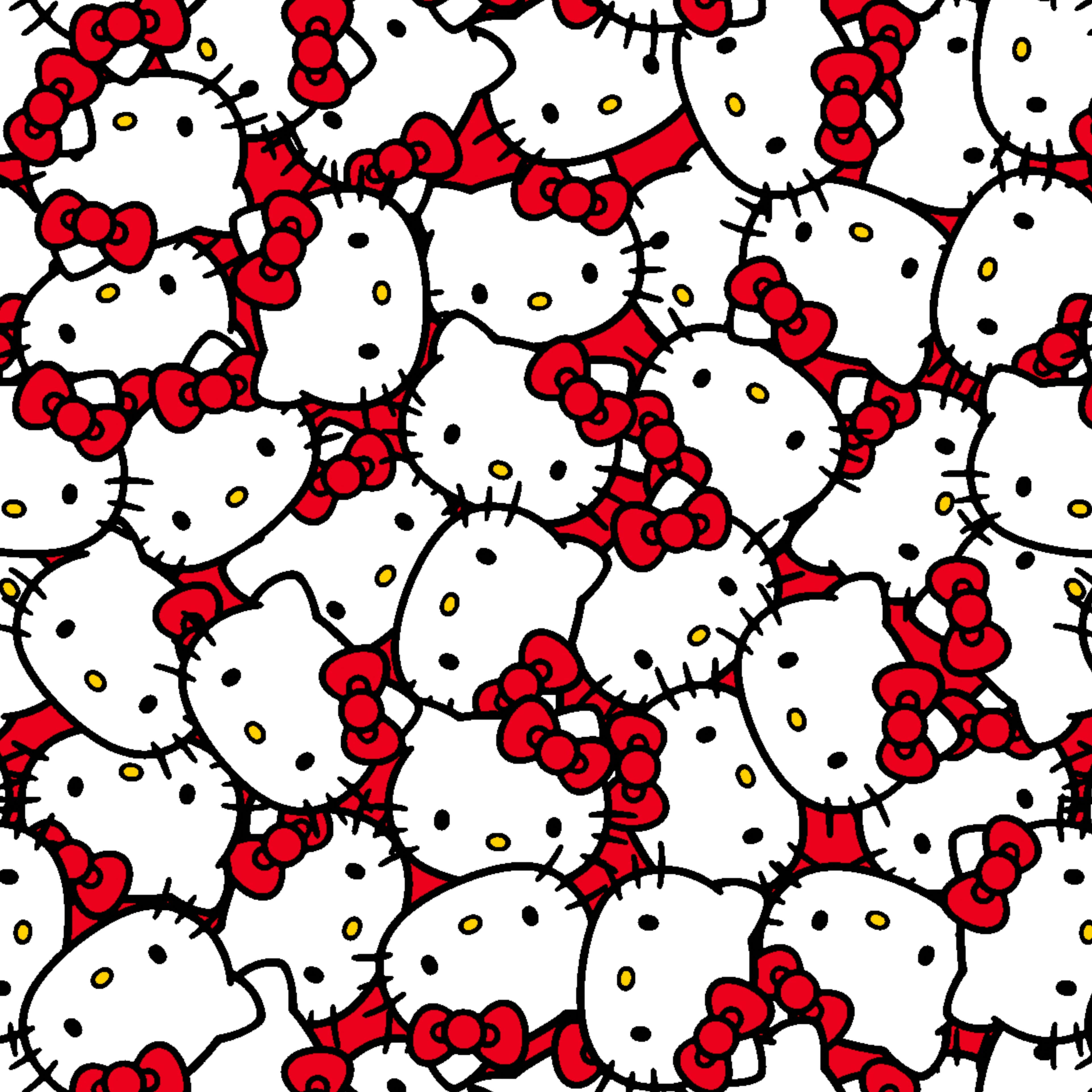 Hello Kitty® Packed Red Bow Cotton Fabric