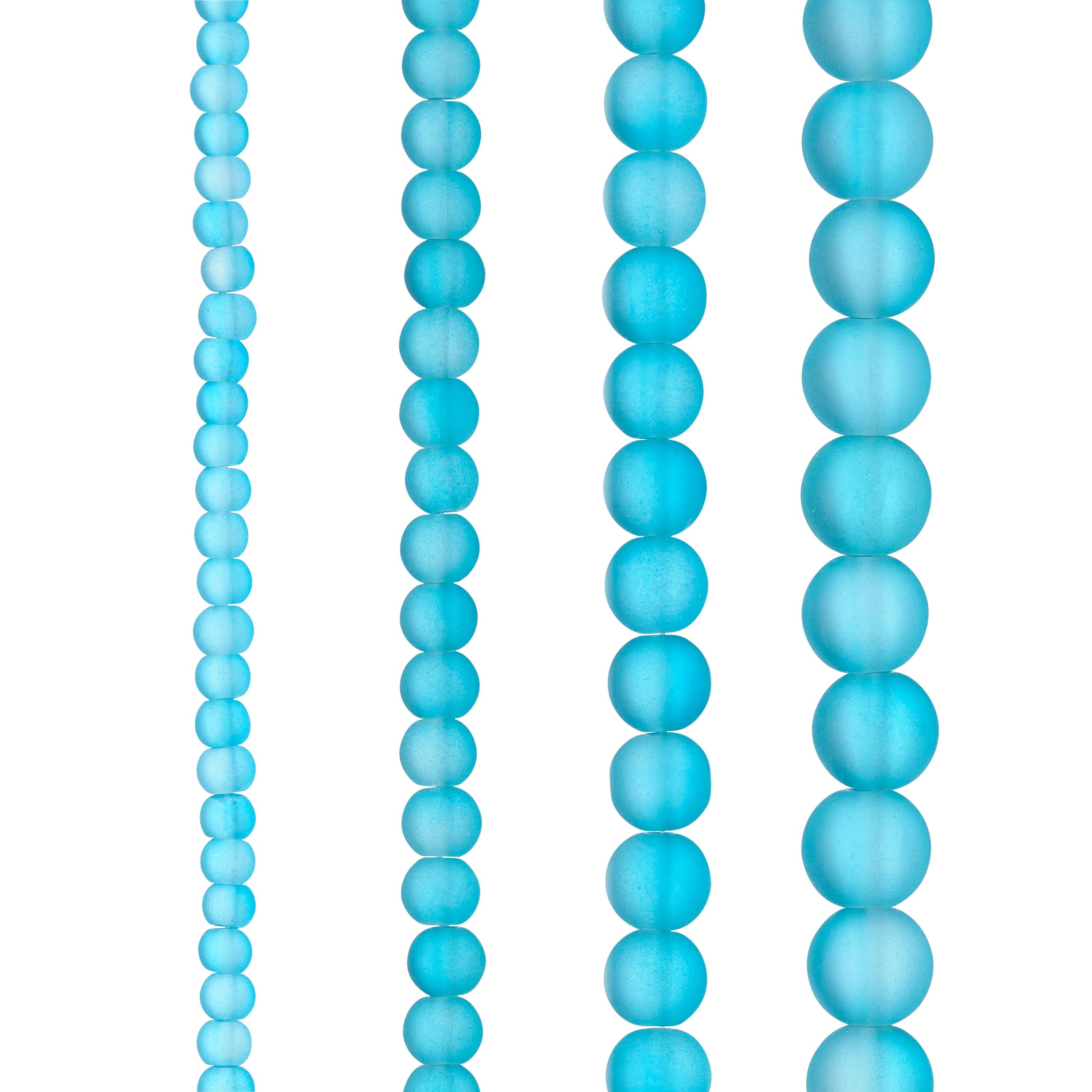 Matte Glass Round Beads by Bead Landing™