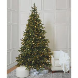 9ft. Pre-Lit Barrington Fir Artificial Christmas Tree, Quick Set® LumaDazzle® Color Changing Twinkle LED Lights by Ashland®