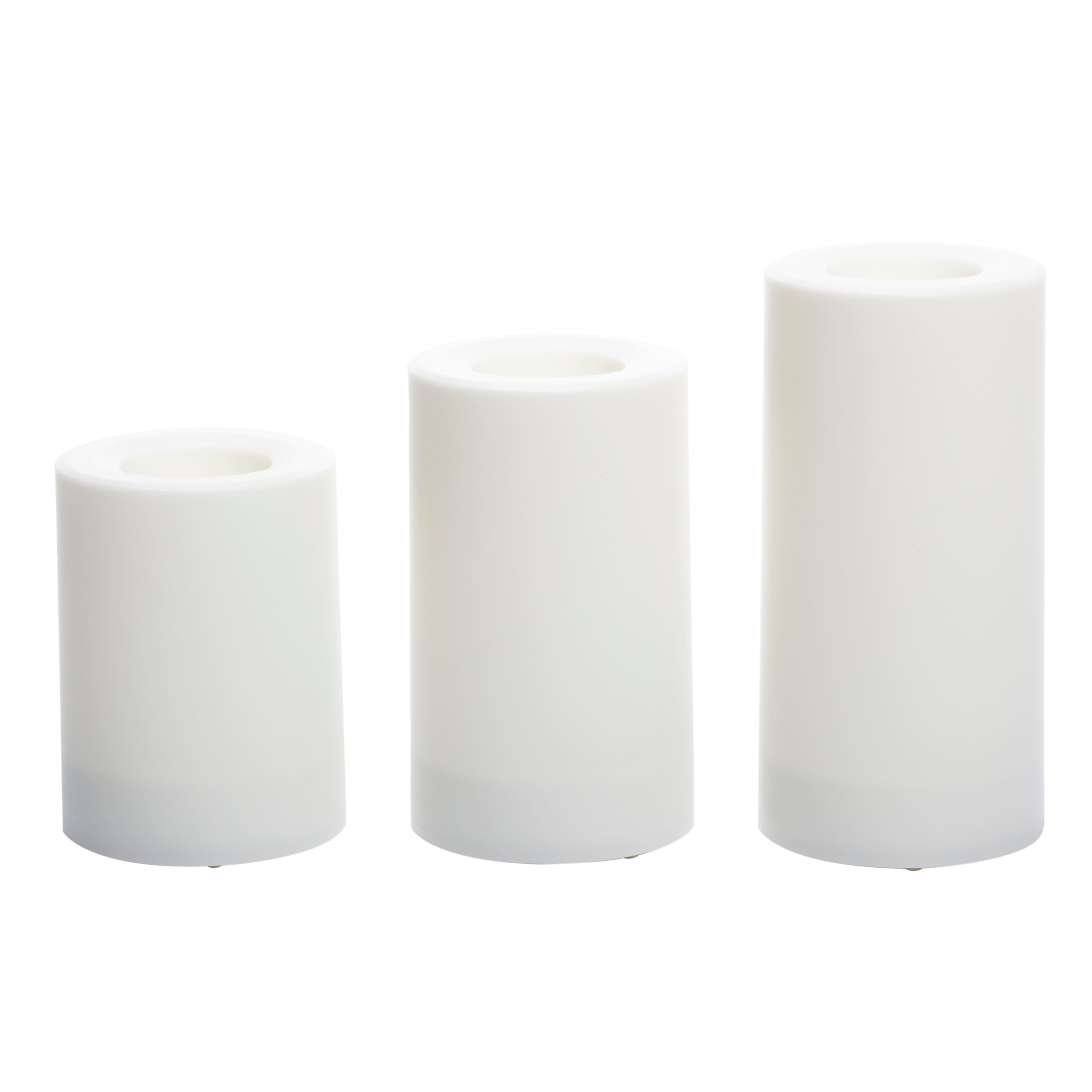 White 3-Pack LED Pillar Candles by Ashland®