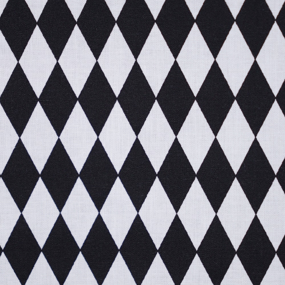 Black & White Diamond Cotton Fabric
