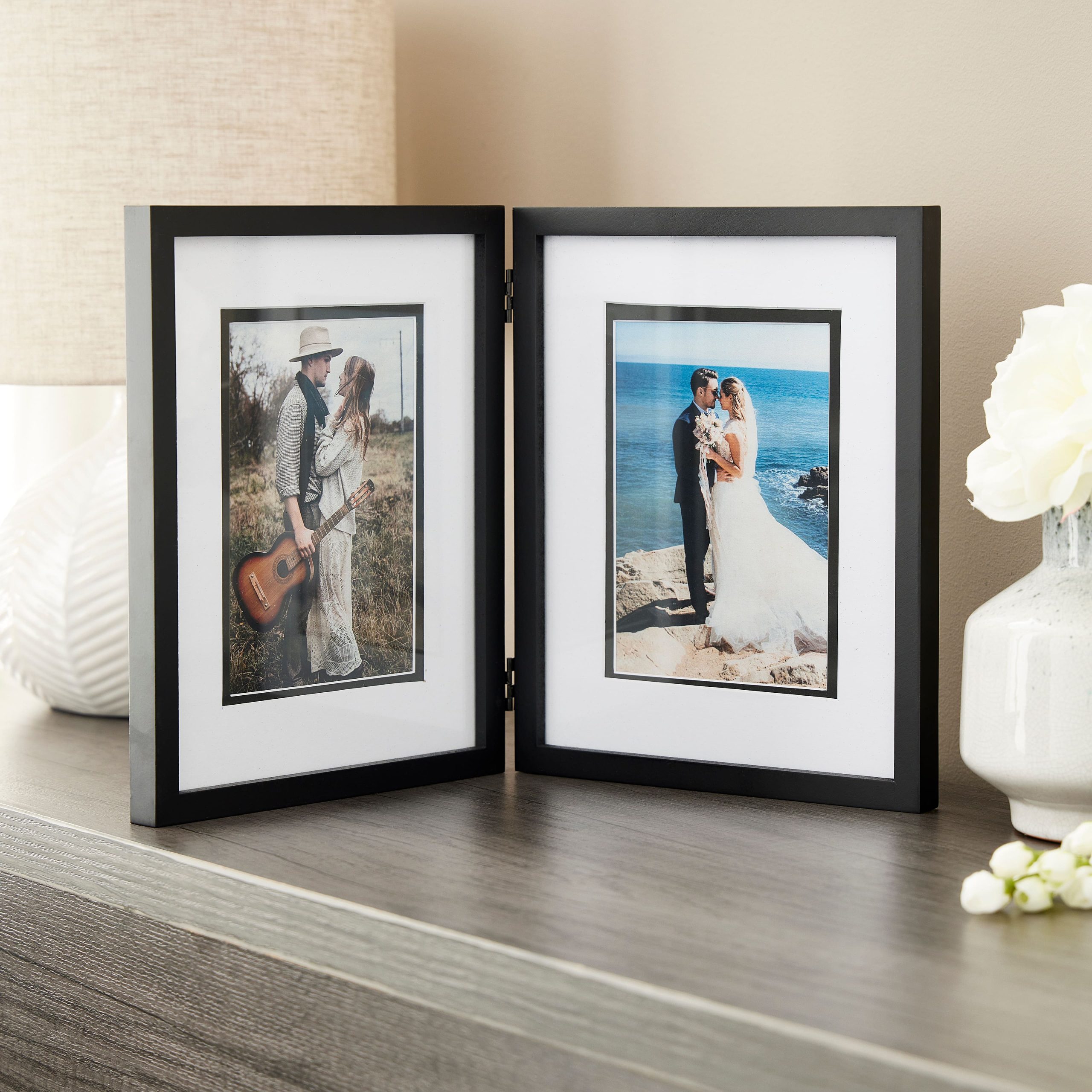 Simply Essentials™ 5" x 7" Black Hinged Frame with Mat by Studio Décor® - Image 2